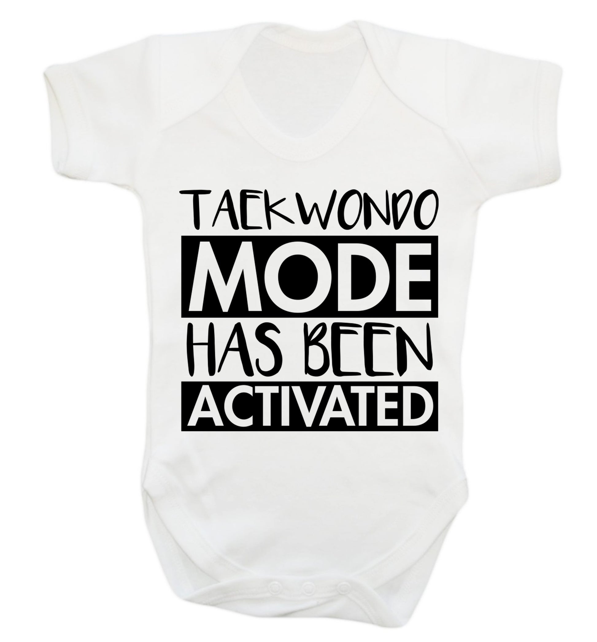 Taekwondo mode activated Baby Vest white 18-24 months