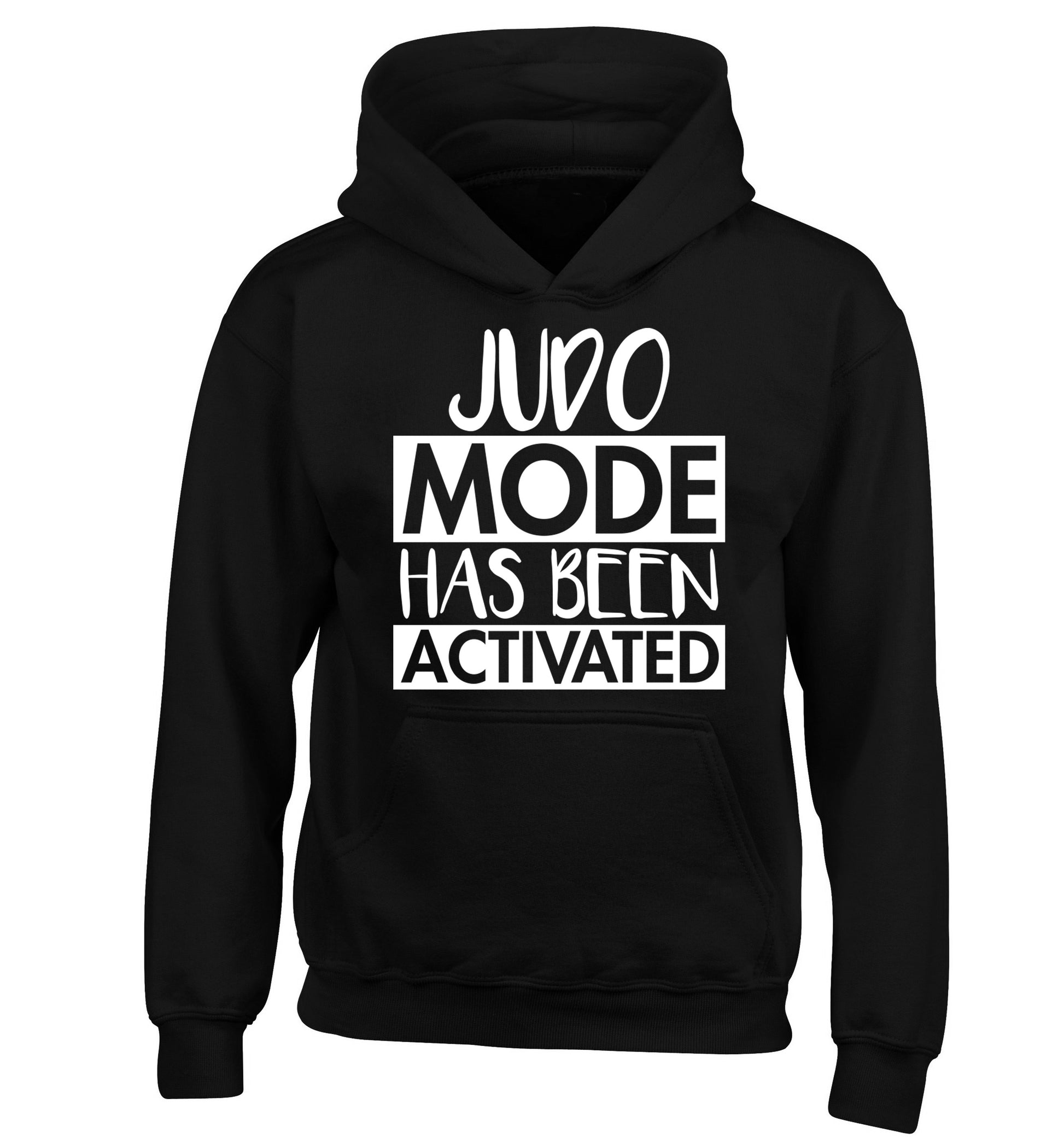 Judo mode activated children's black hoodie 12-14 Years