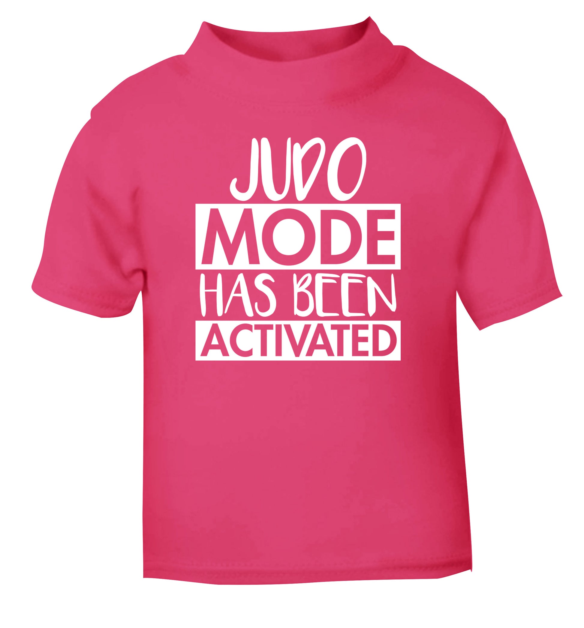 Judo mode activated pink Baby Toddler Tshirt 2 Years