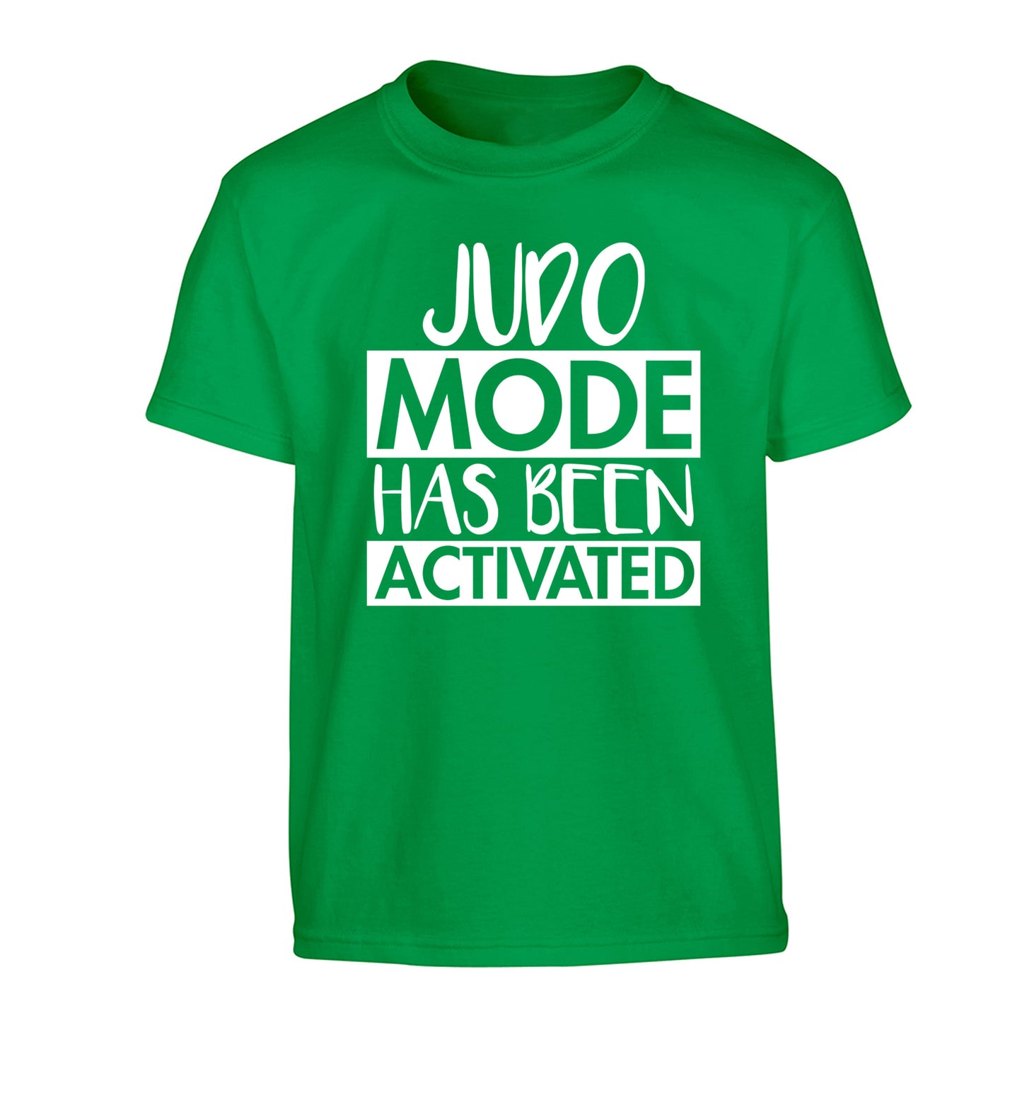 Judo mode activated Children's green Tshirt 12-14 Years