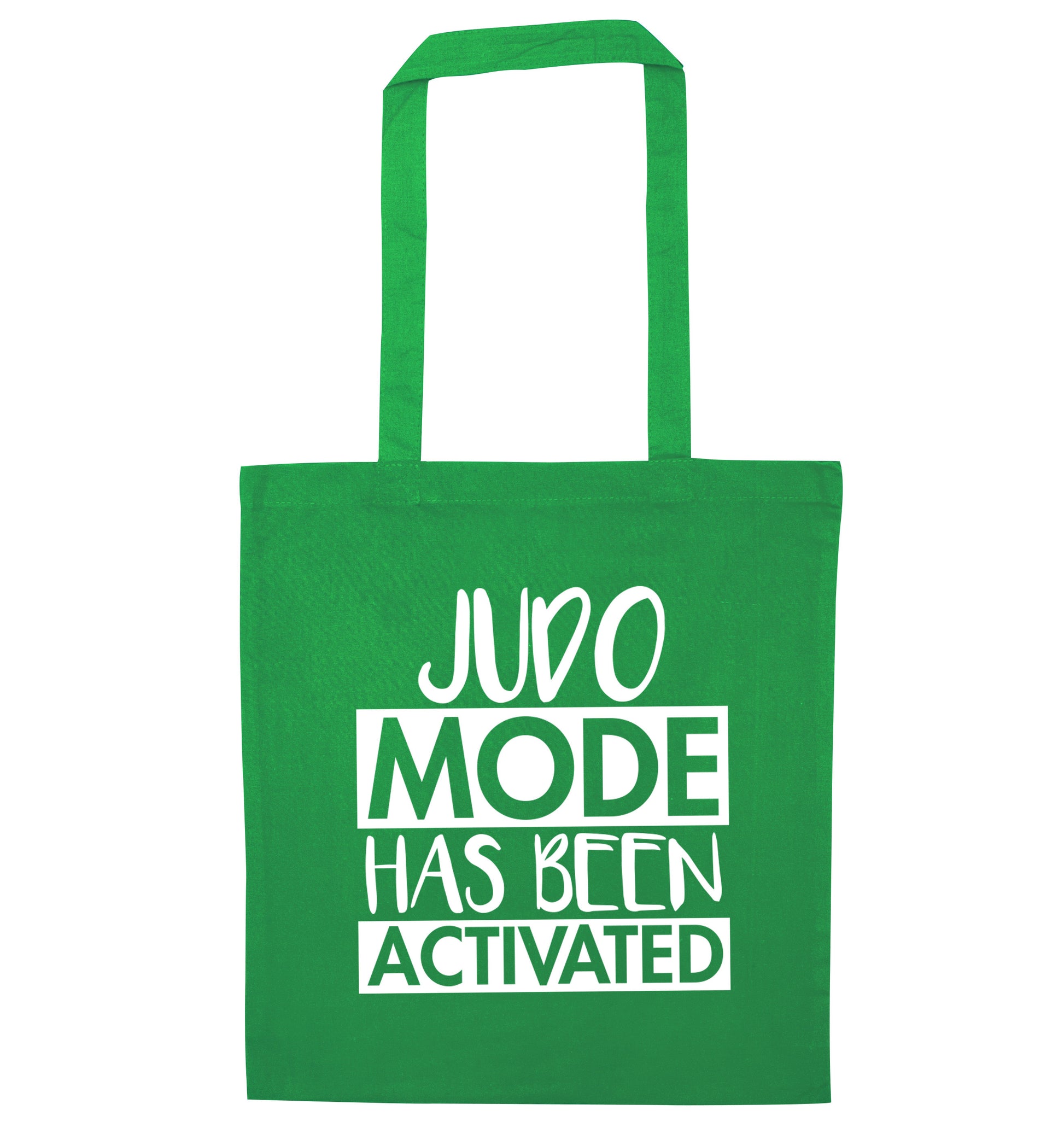 Judo mode activated green tote bag