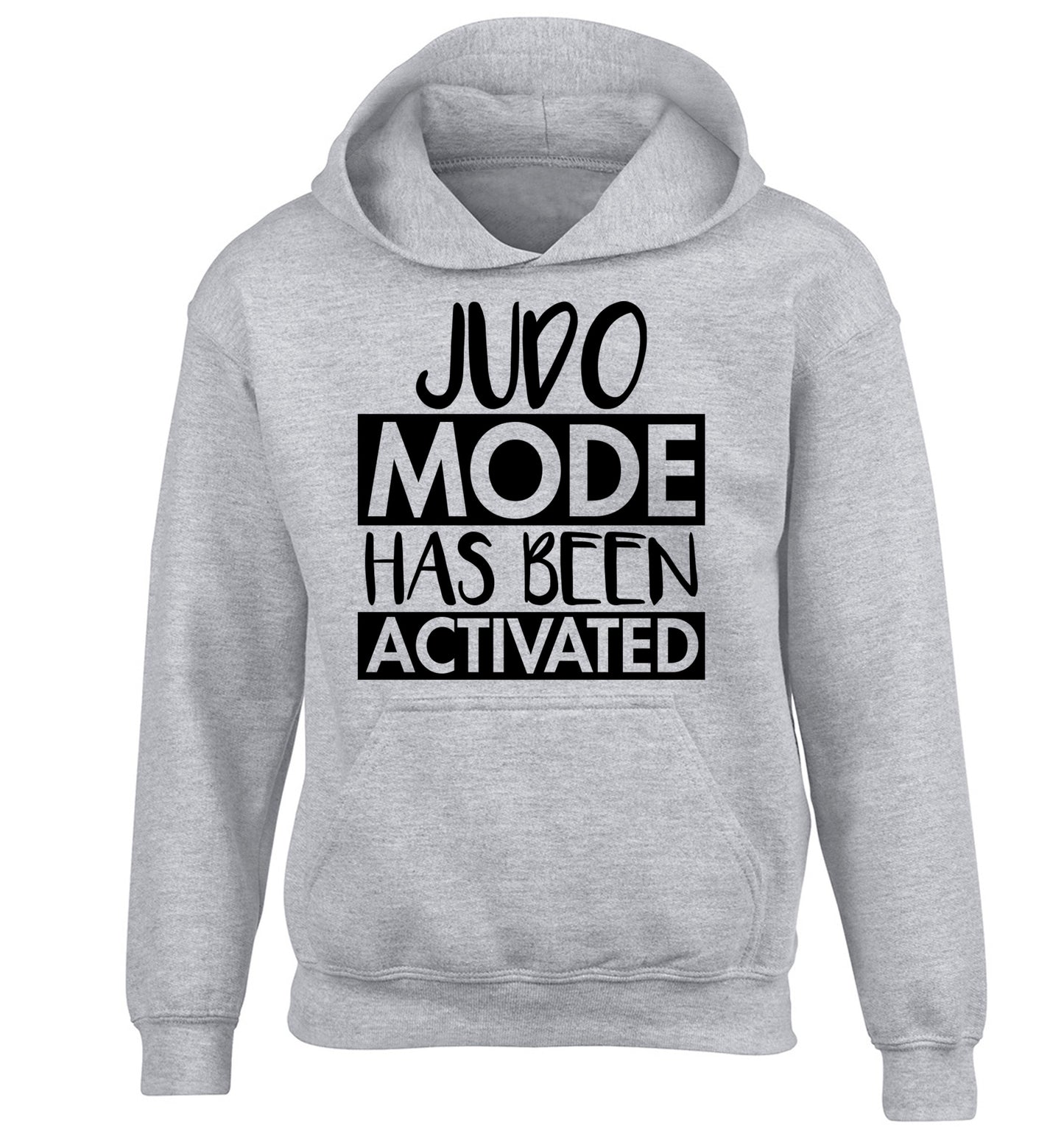 Judo mode activated children's grey hoodie 12-14 Years