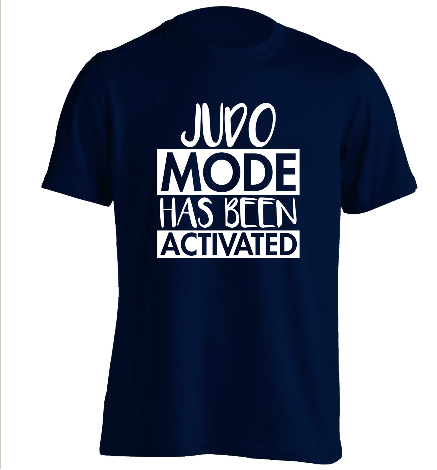 Judo mode activated adults unisex navy Tshirt 2XL