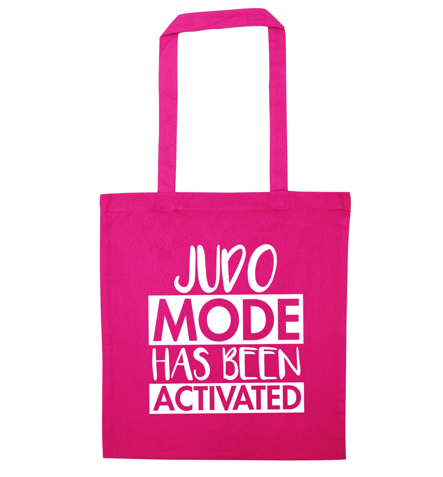 Judo mode activated pink tote bag