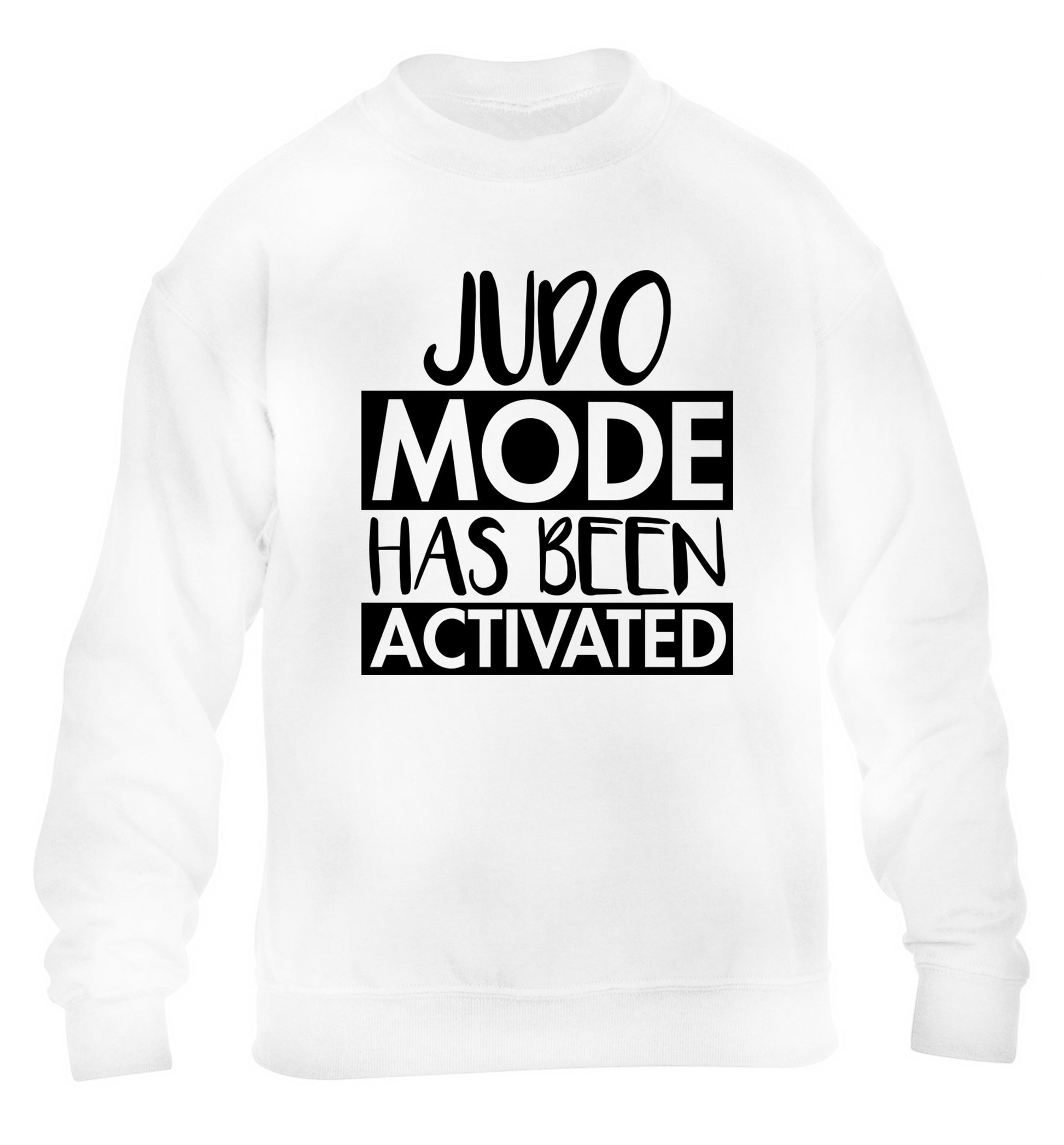 Judo mode activated children's white sweater 12-14 Years