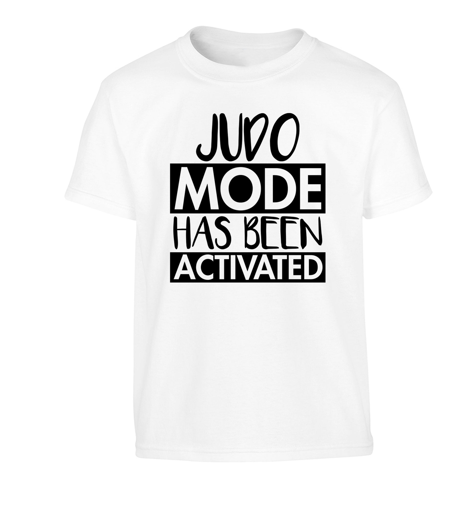 Judo mode activated Children's white Tshirt 12-14 Years
