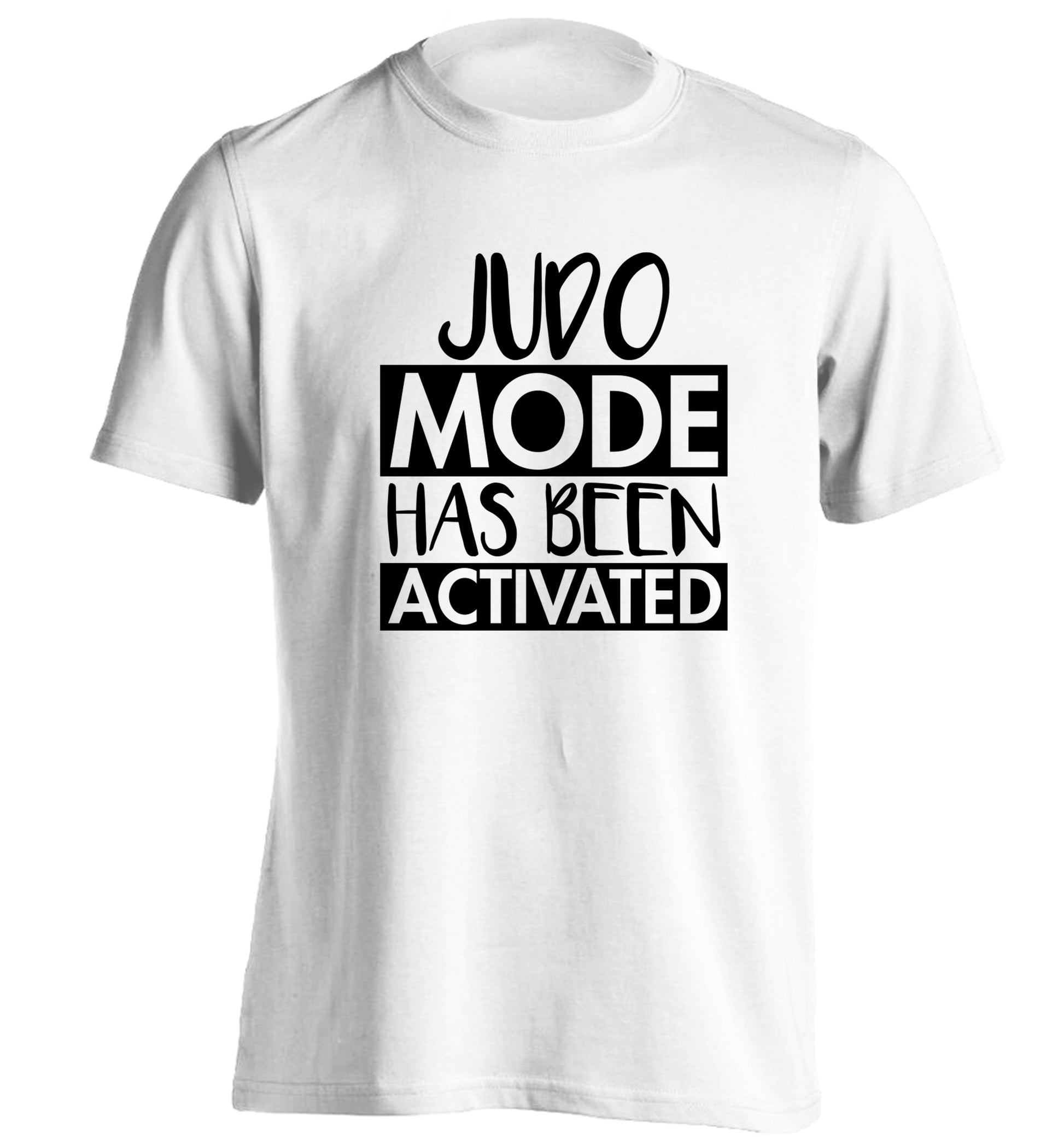 Judo mode activated adults unisex white Tshirt 2XL