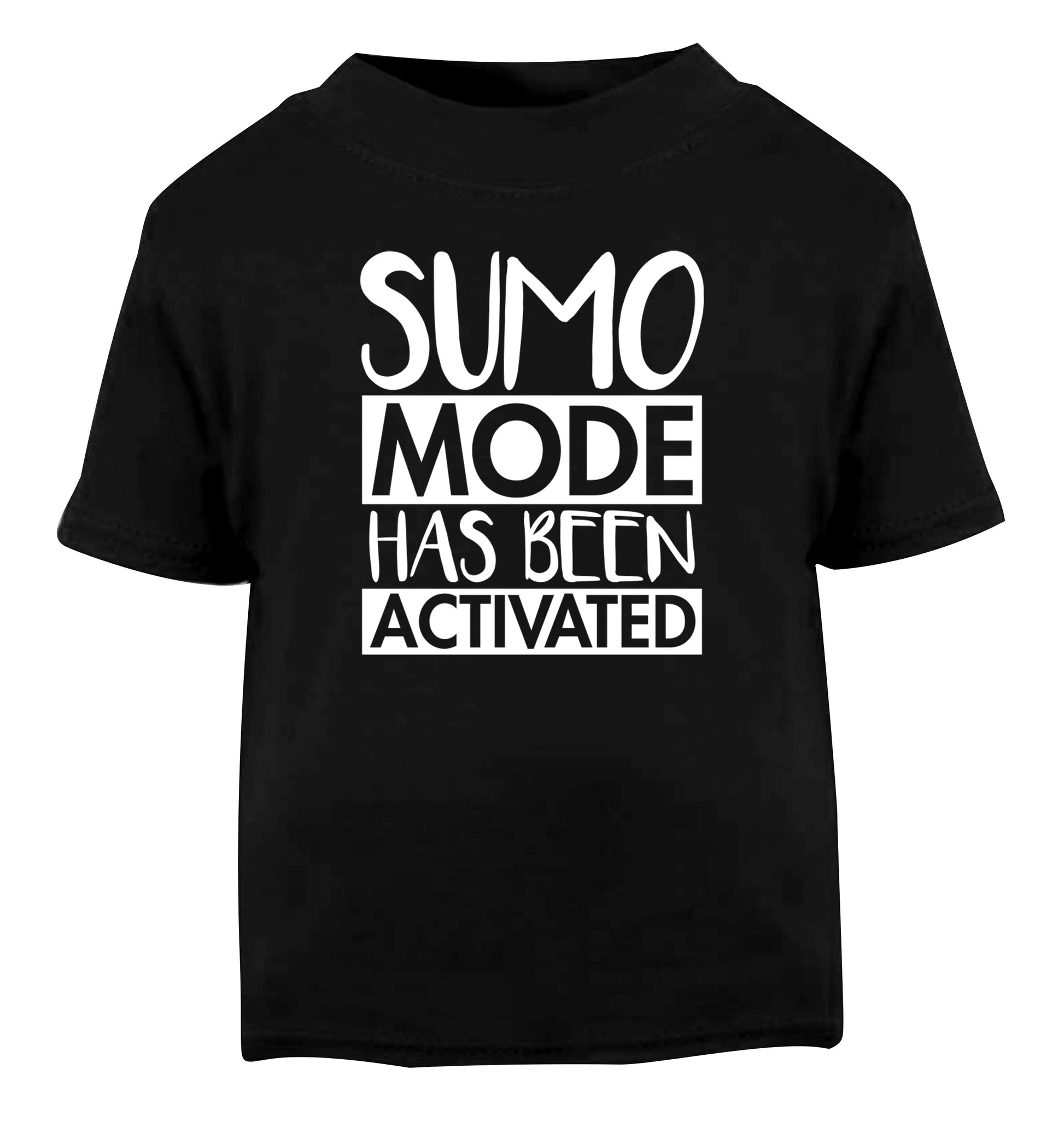 Sumo mode activated Black Baby Toddler Tshirt 2 years