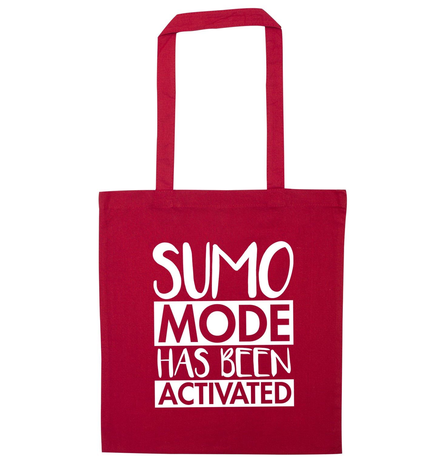 Sumo mode activated red tote bag