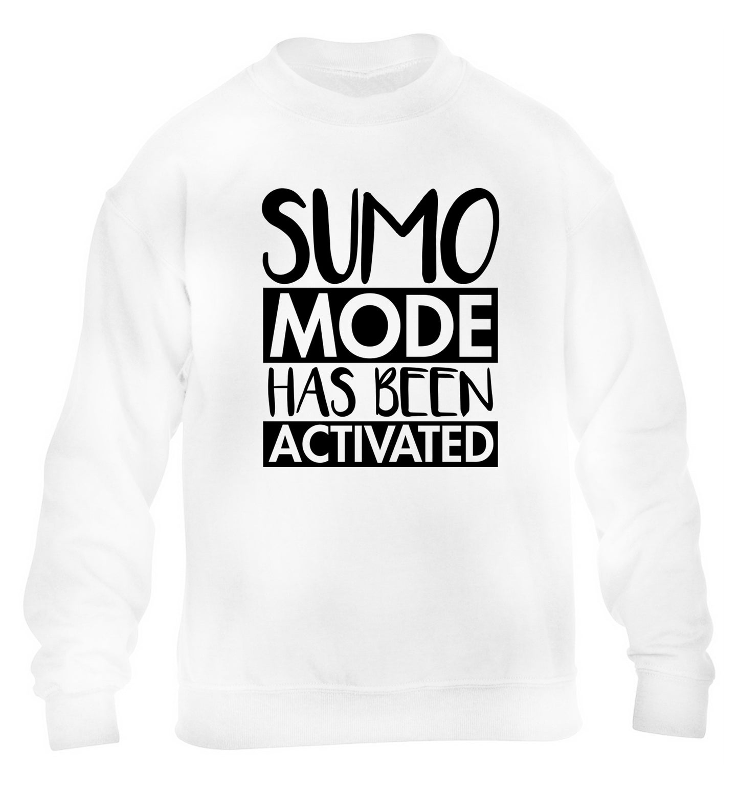 Sumo mode activated children's white sweater 12-14 Years