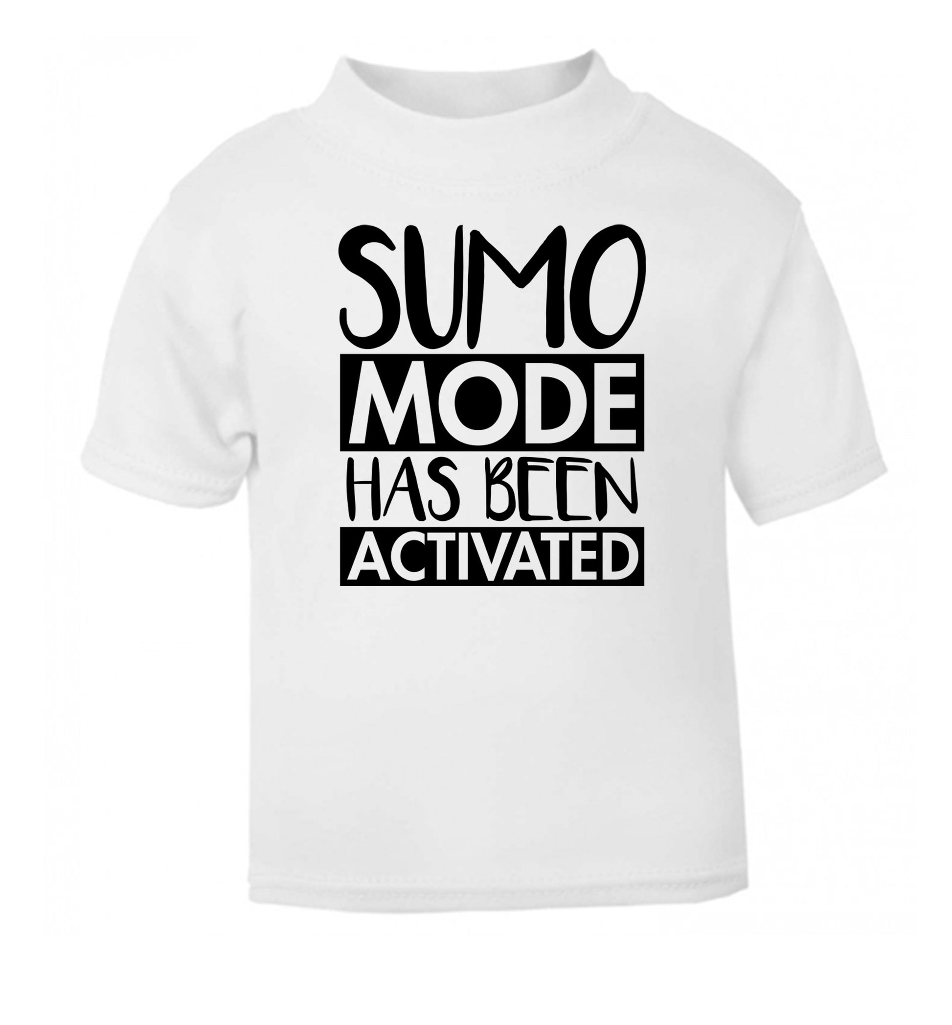 Sumo mode activated white Baby Toddler Tshirt 2 Years