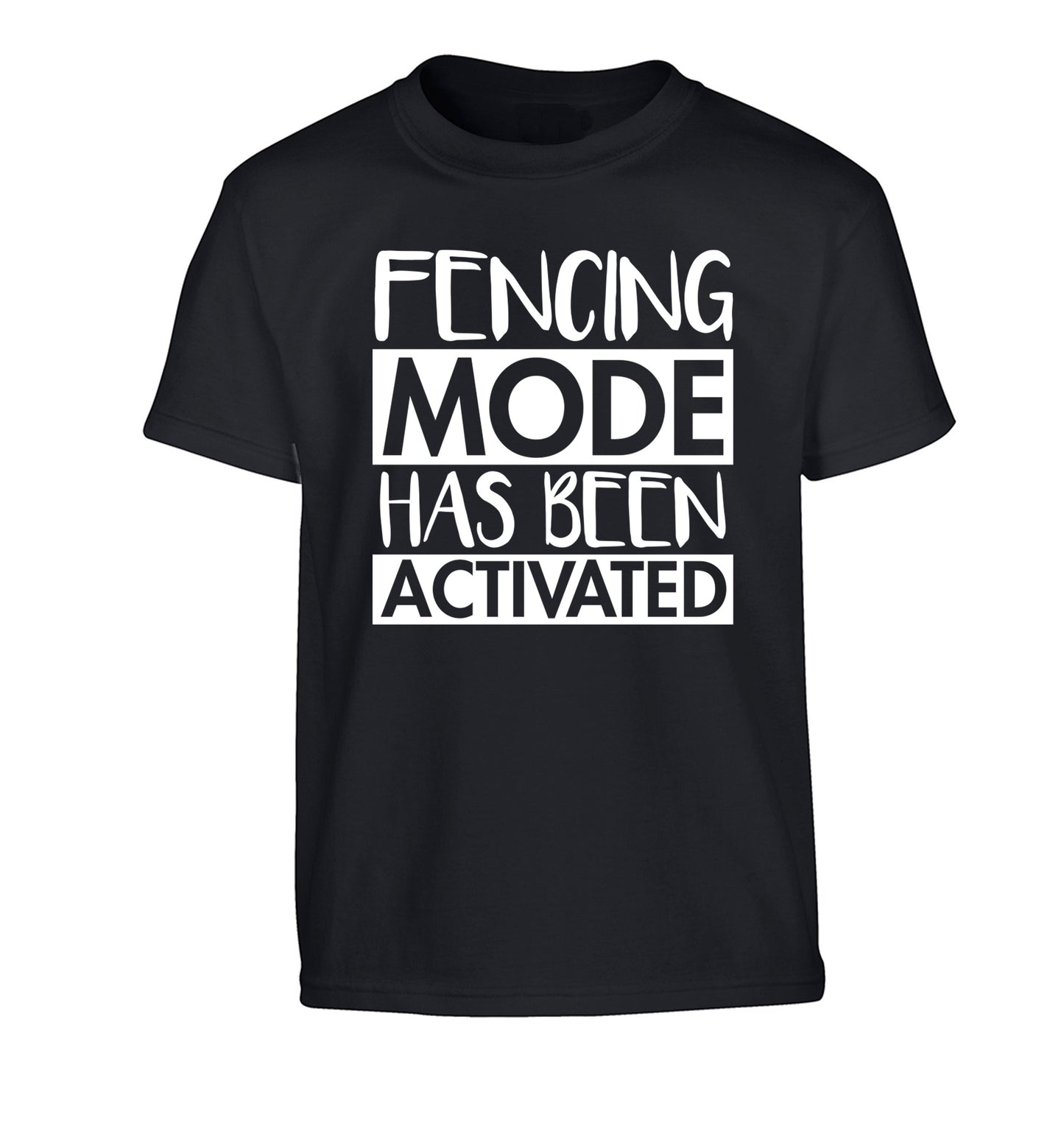 Fencing mode activated Children's black Tshirt 12-14 Years
