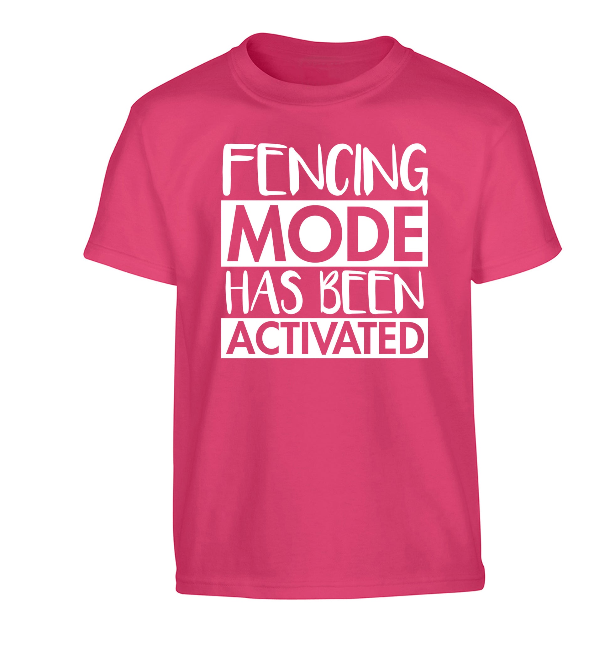 Fencing mode activated Children's pink Tshirt 12-14 Years