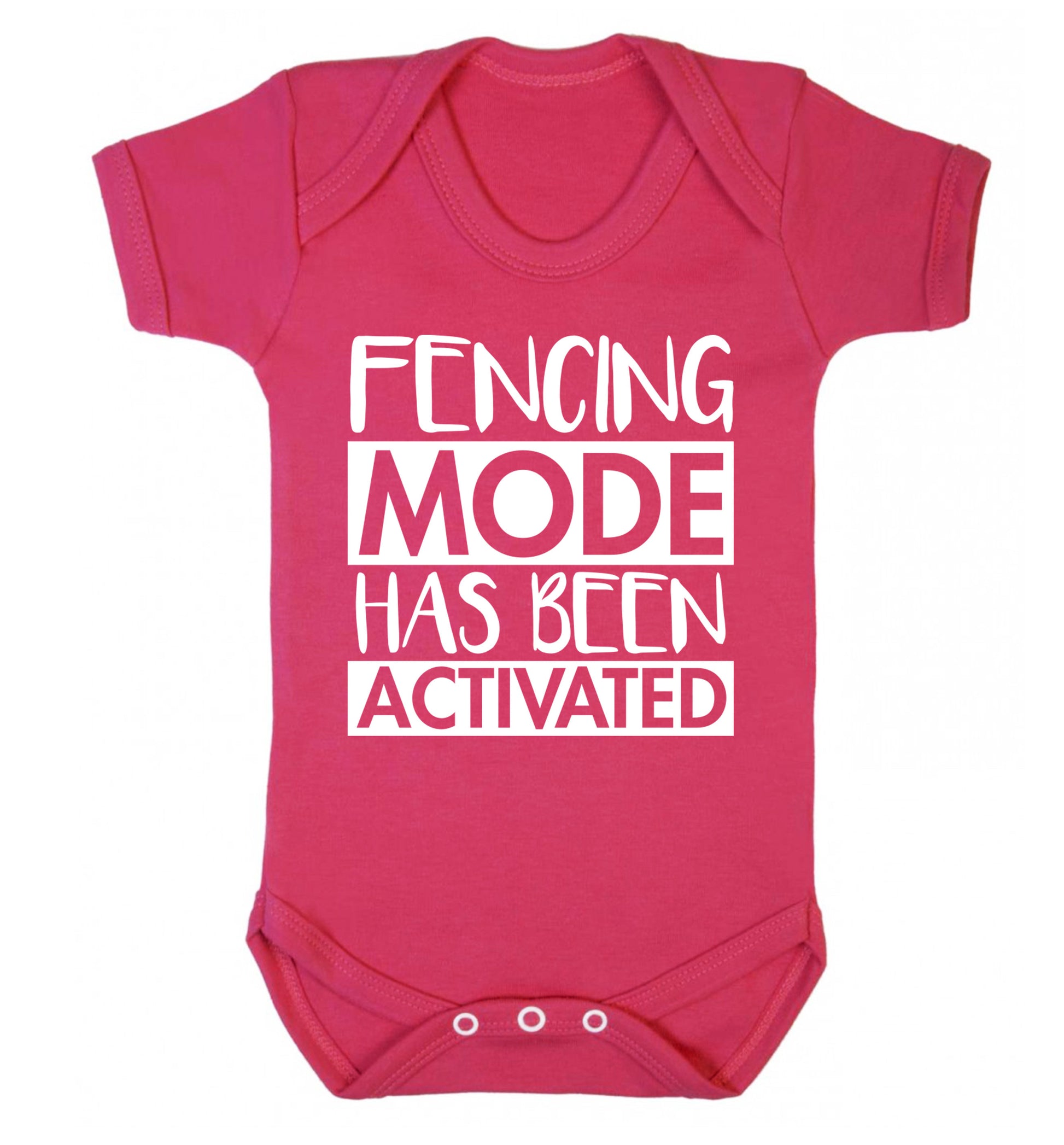 Fencing mode activated Baby Vest dark pink 18-24 months