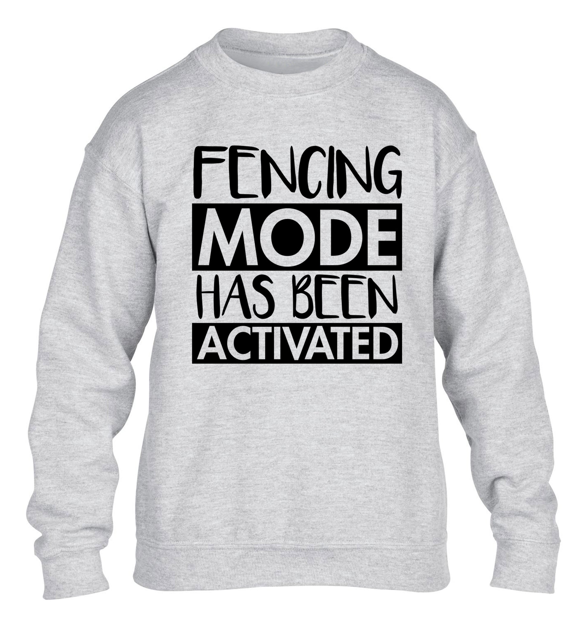 Fencing mode activated children's grey sweater 12-14 Years