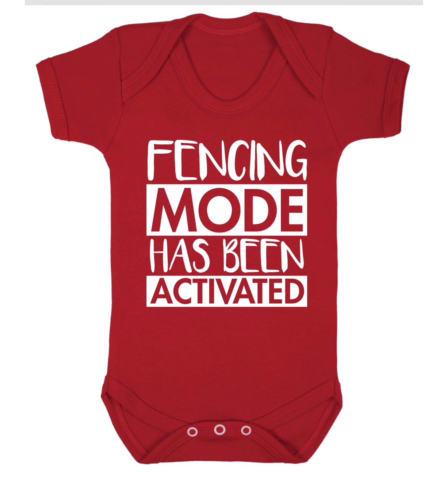 Fencing mode activated Baby Vest red 18-24 months