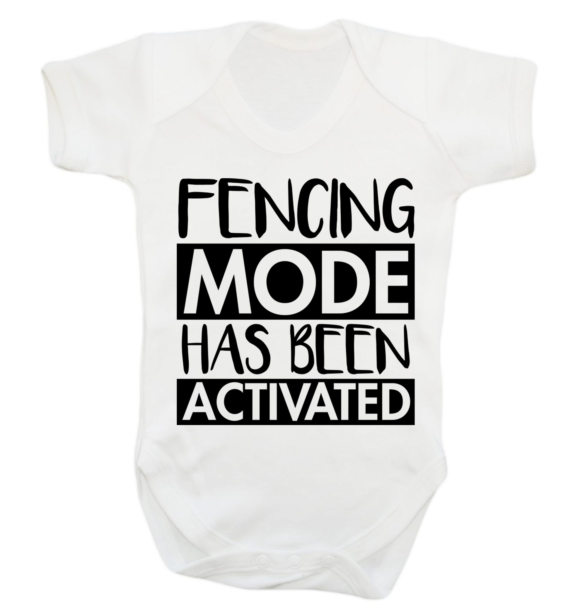 Fencing mode activated Baby Vest white 18-24 months
