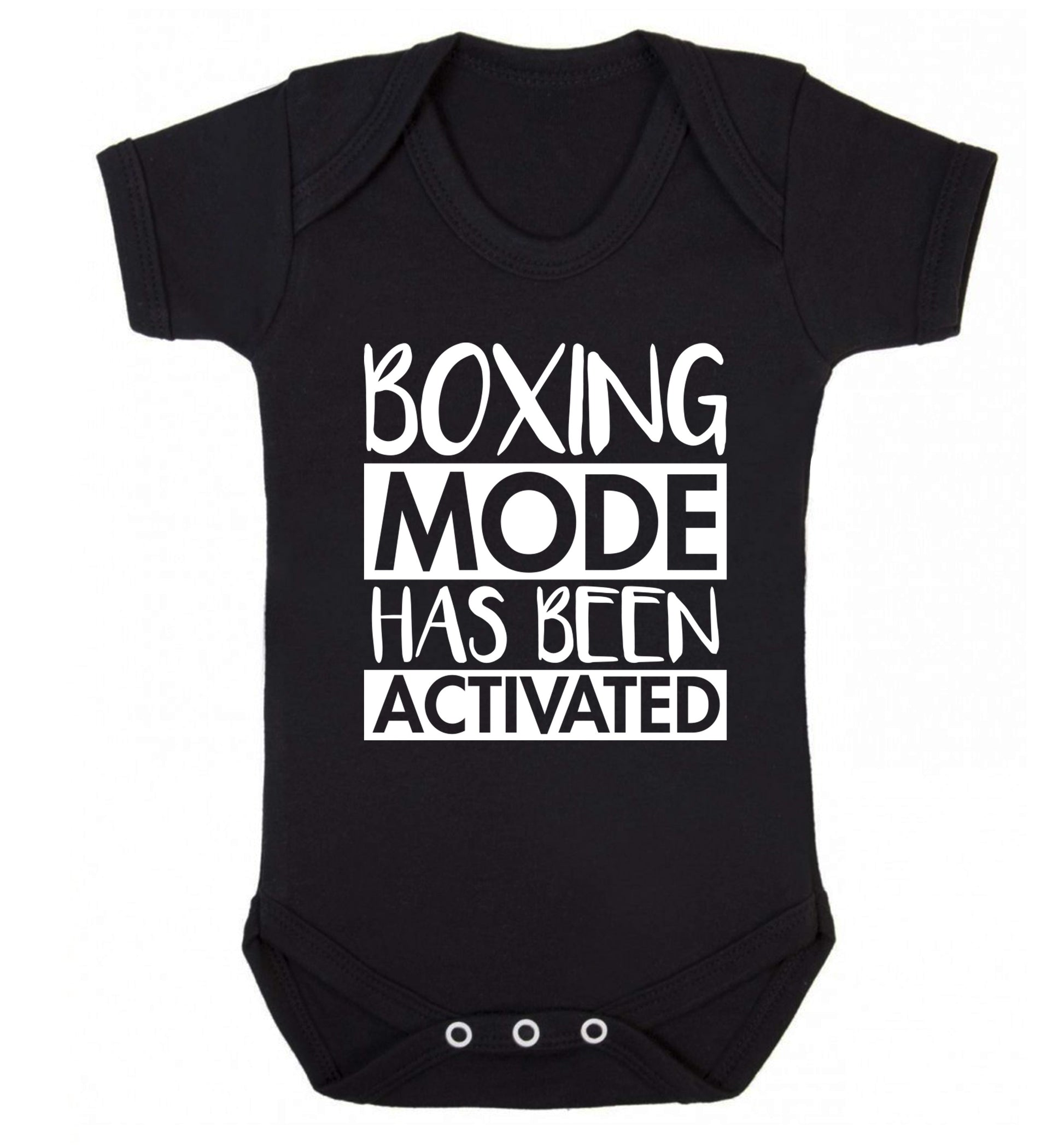 Boxing mode activated Baby Vest black 18-24 months