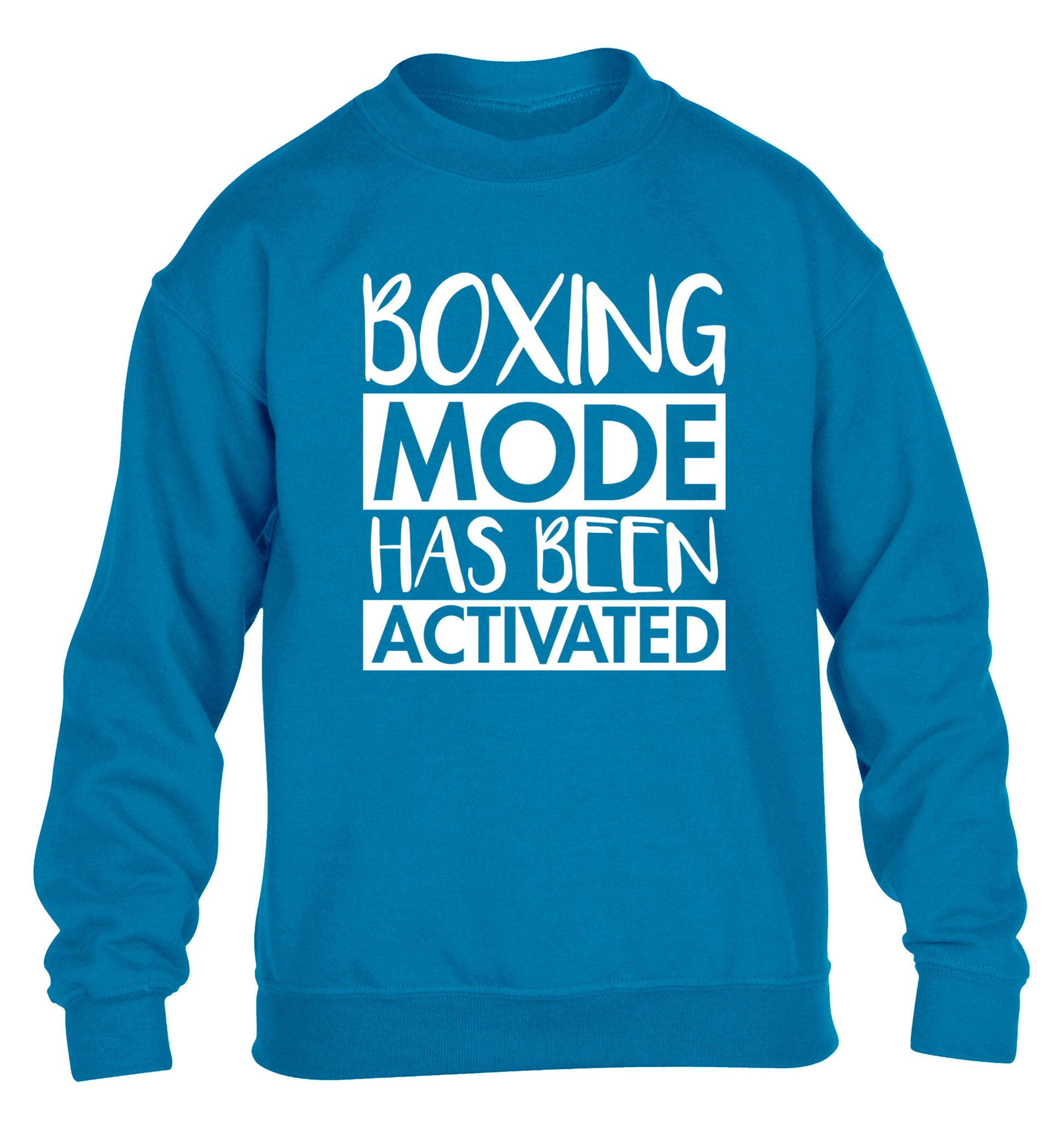 Boxing mode activated children's blue sweater 12-14 Years