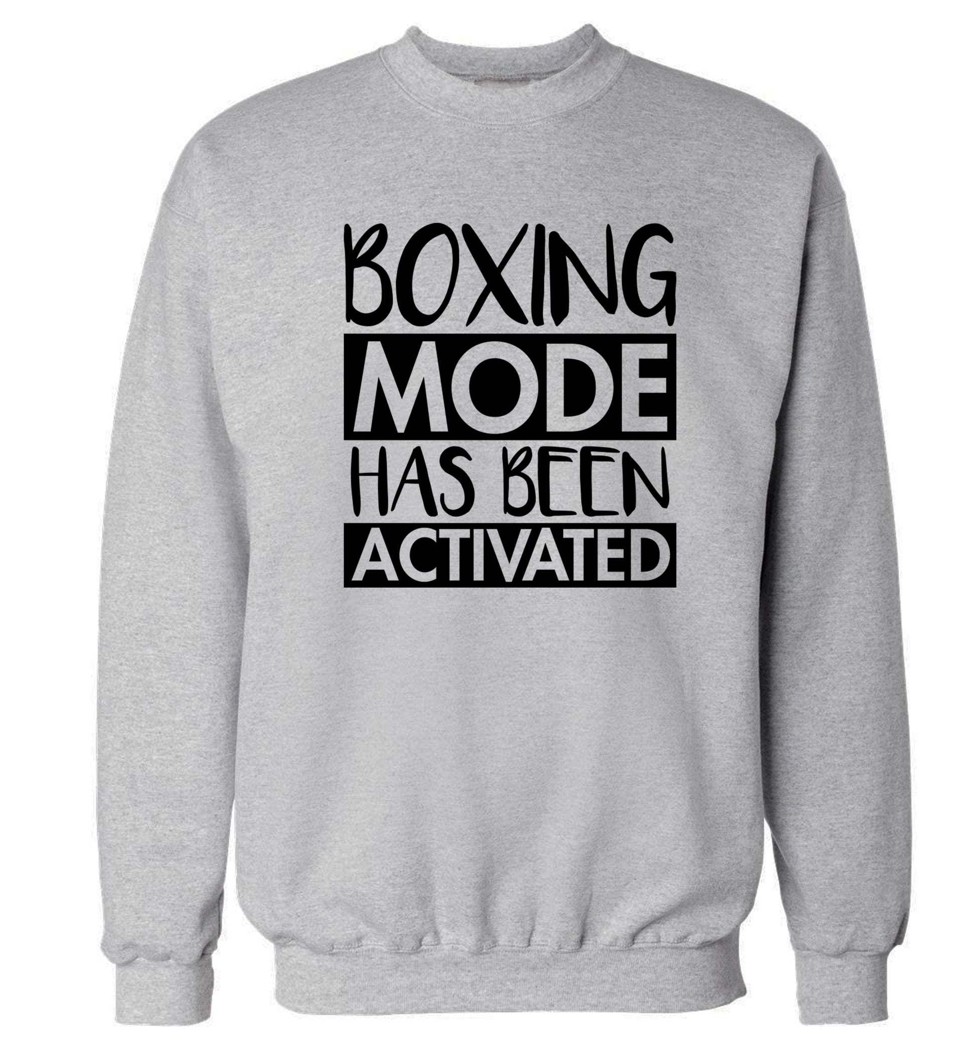 Boxing mode activated Adult's unisex grey Sweater 2XL