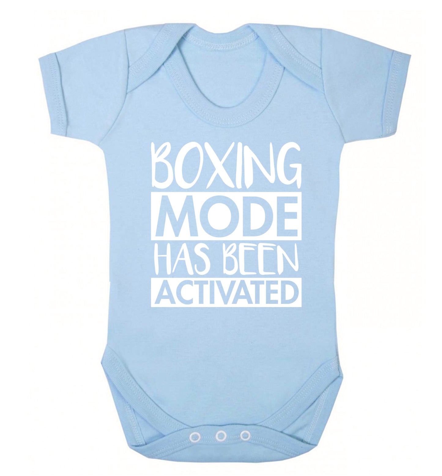 Boxing mode activated Baby Vest pale blue 18-24 months