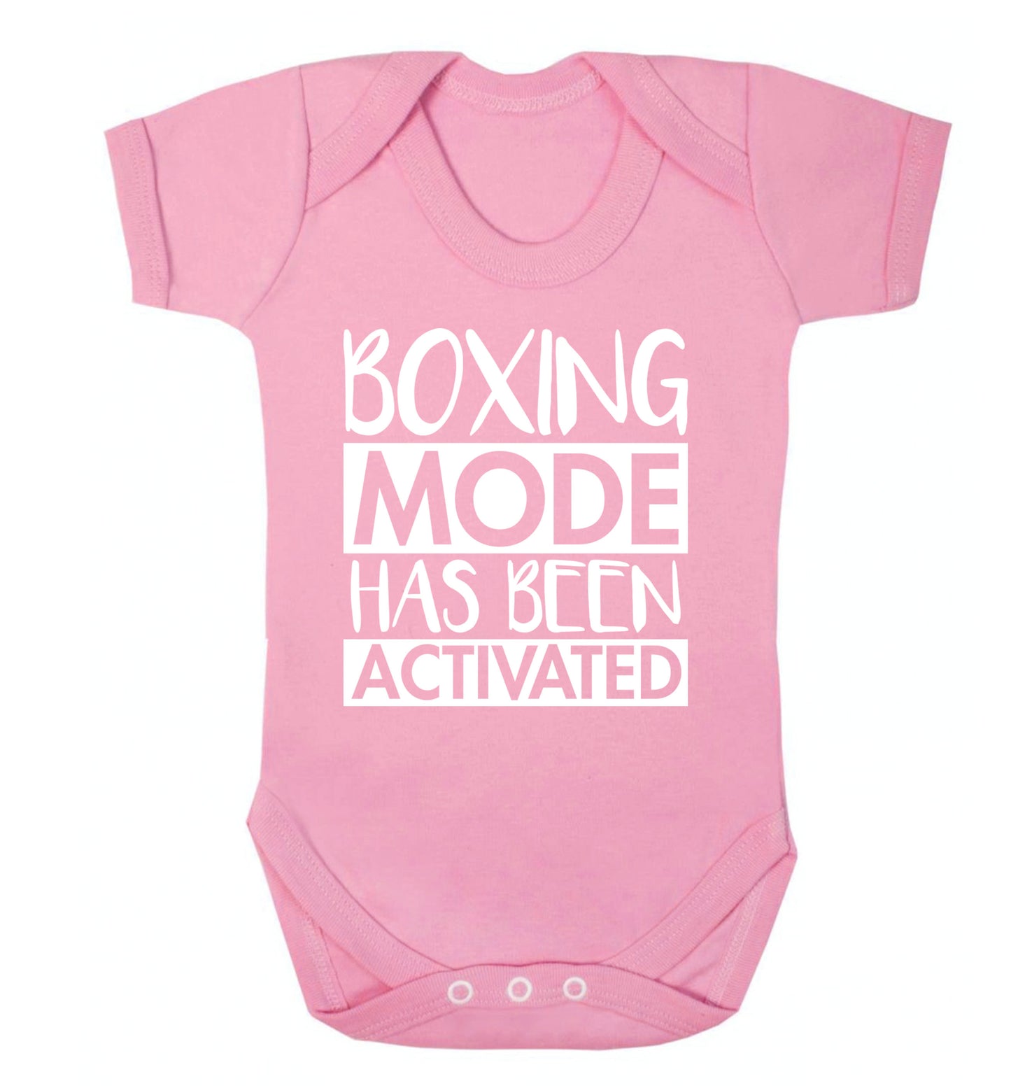 Boxing mode activated Baby Vest pale pink 18-24 months