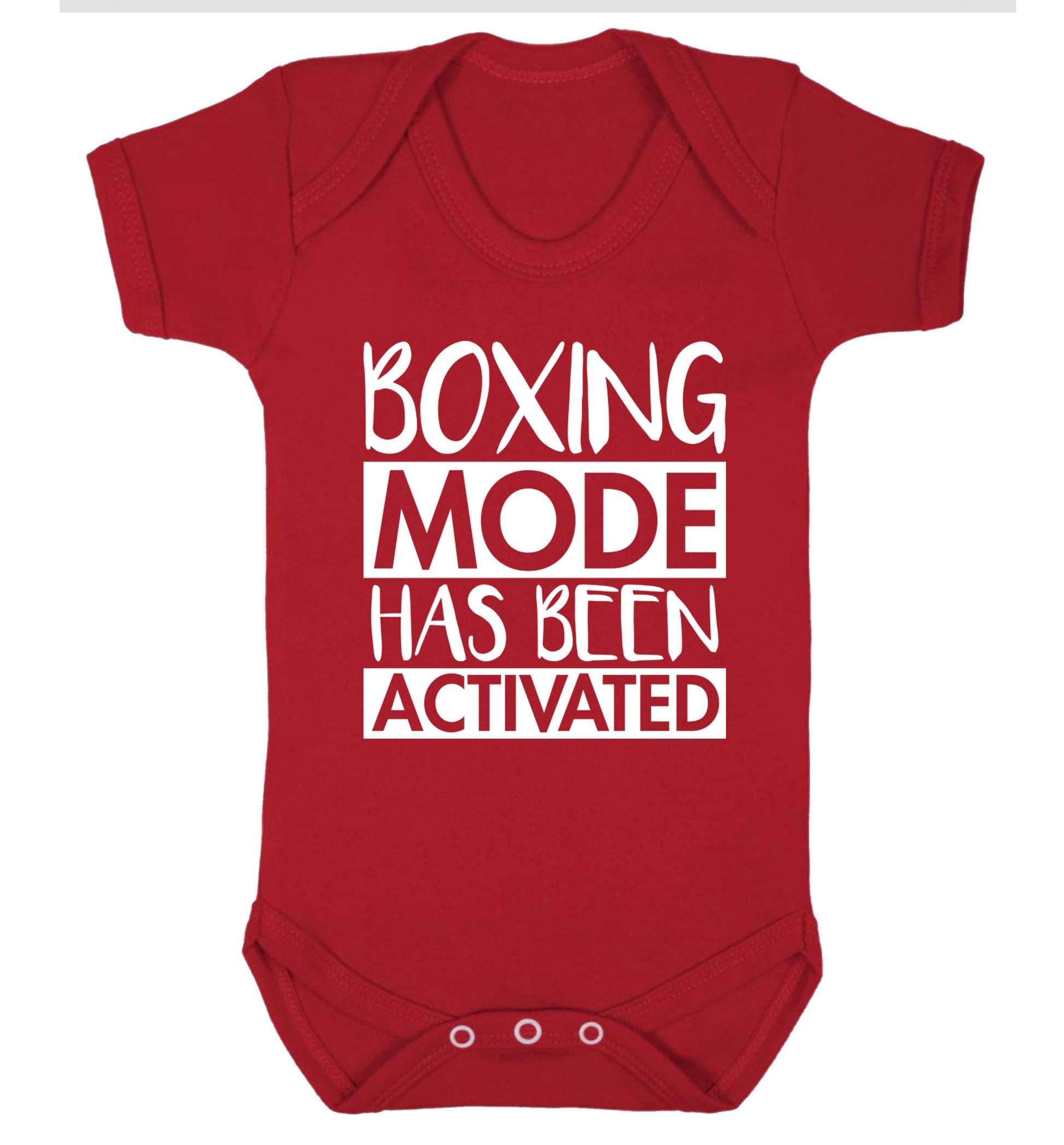 Boxing mode activated Baby Vest red 18-24 months
