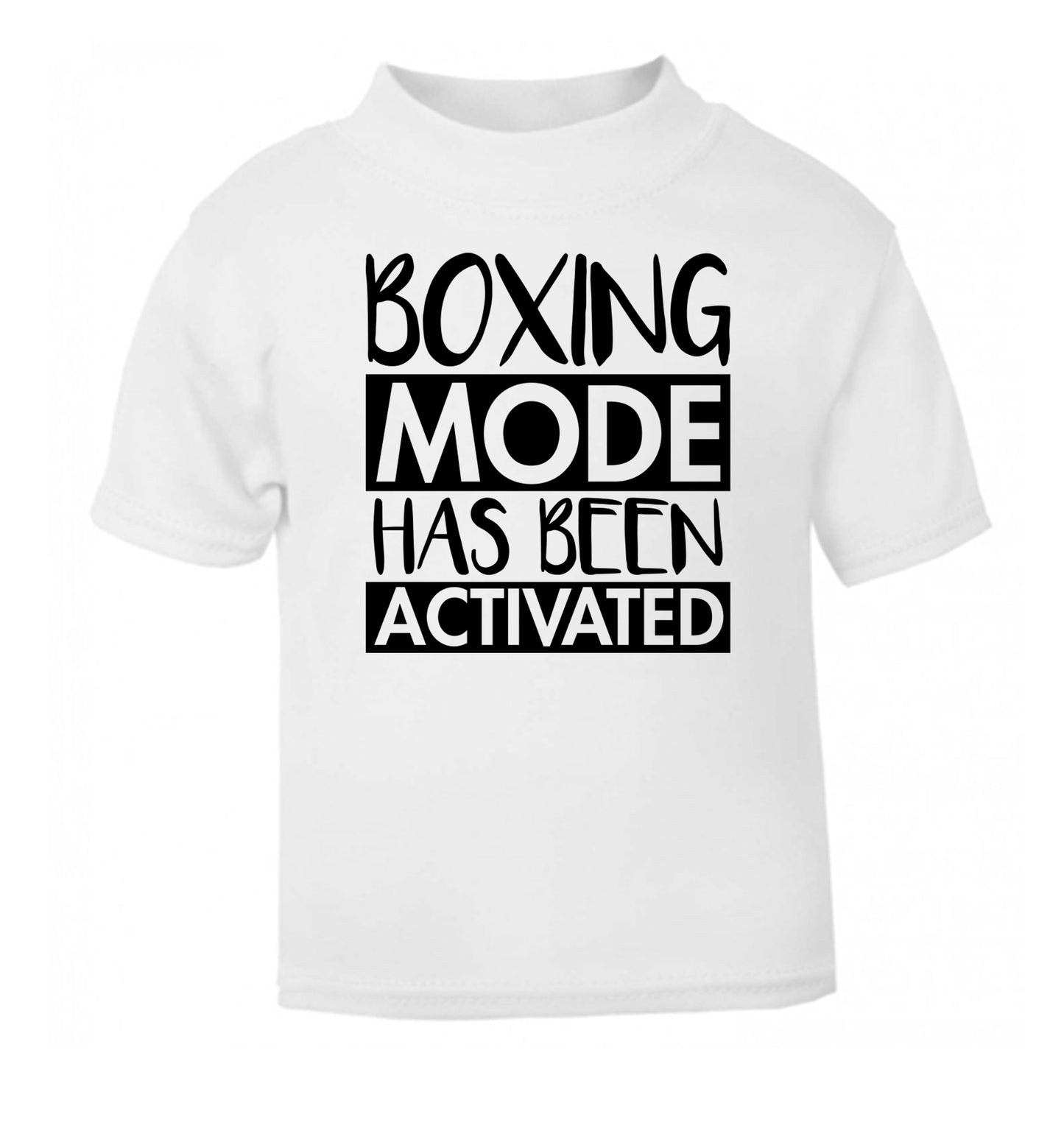 Boxing mode activated white Baby Toddler Tshirt 2 Years
