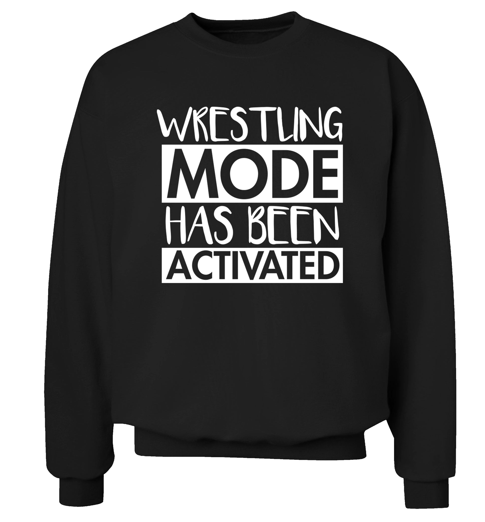 Wresting mode activated Adult's unisex black Sweater 2XL