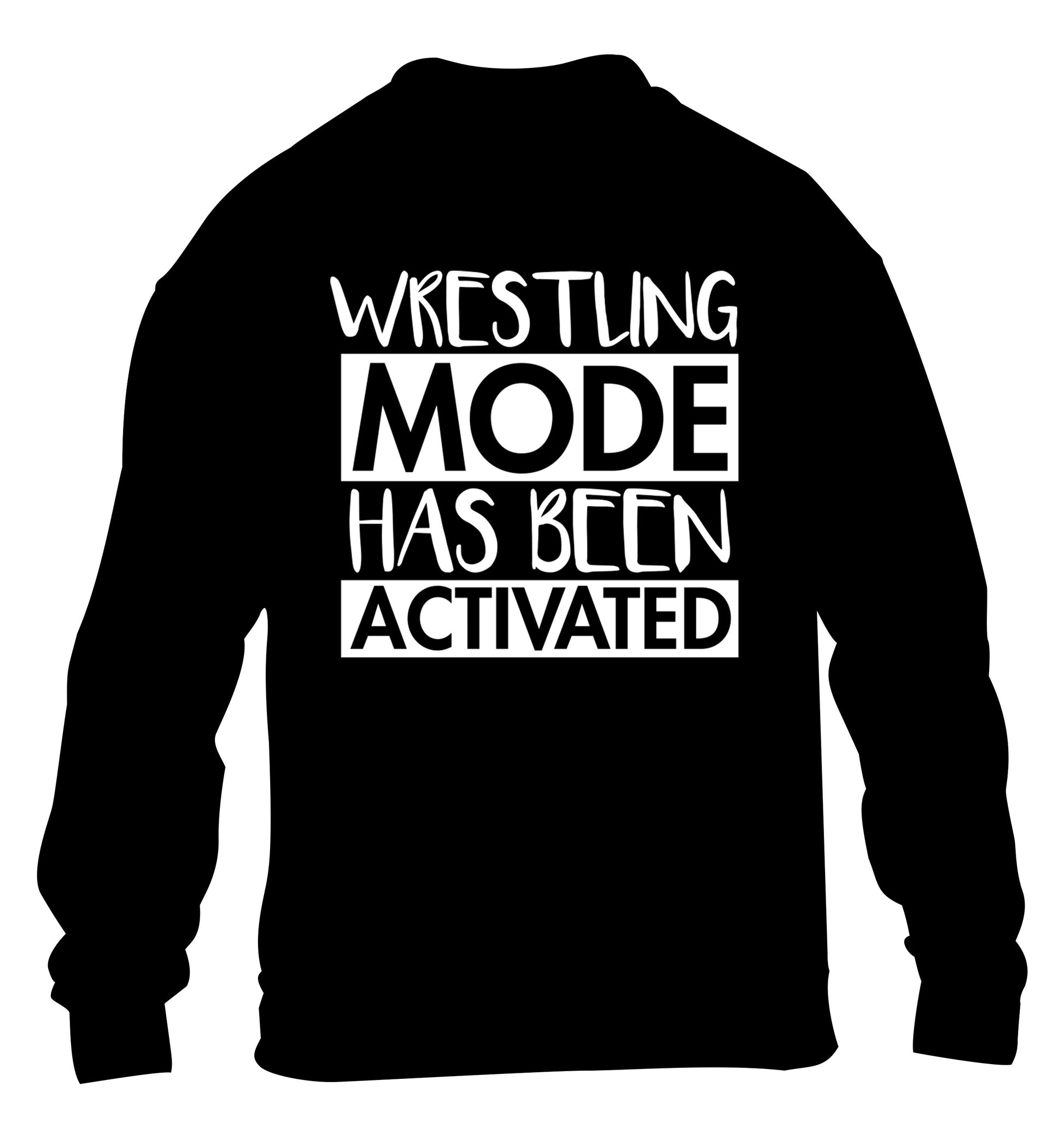 Wresting mode activated children's black sweater 12-14 Years