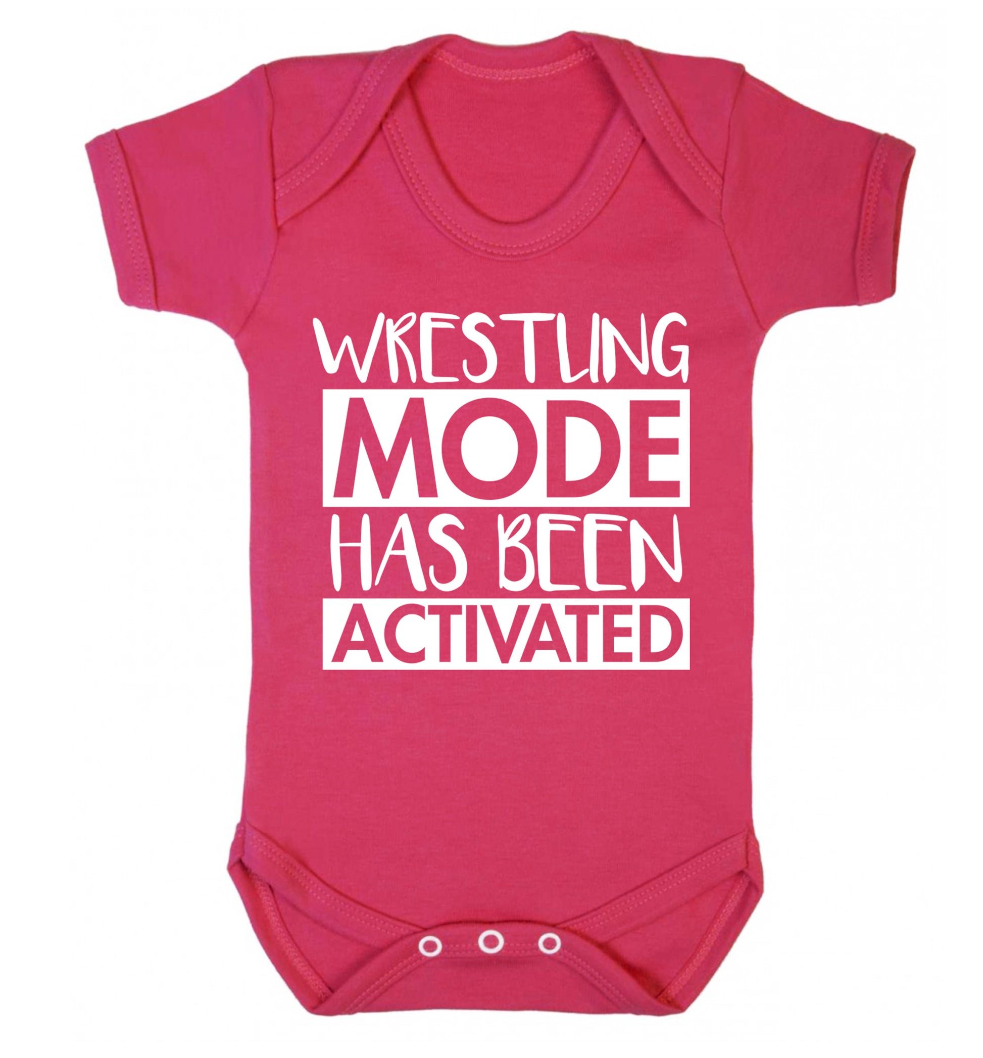 Wresting mode activated Baby Vest dark pink 18-24 months
