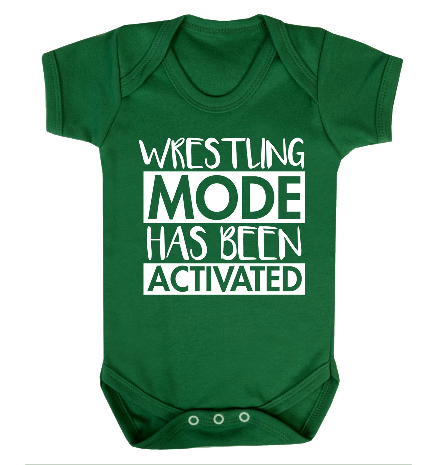 Wresting mode activated Baby Vest green 18-24 months