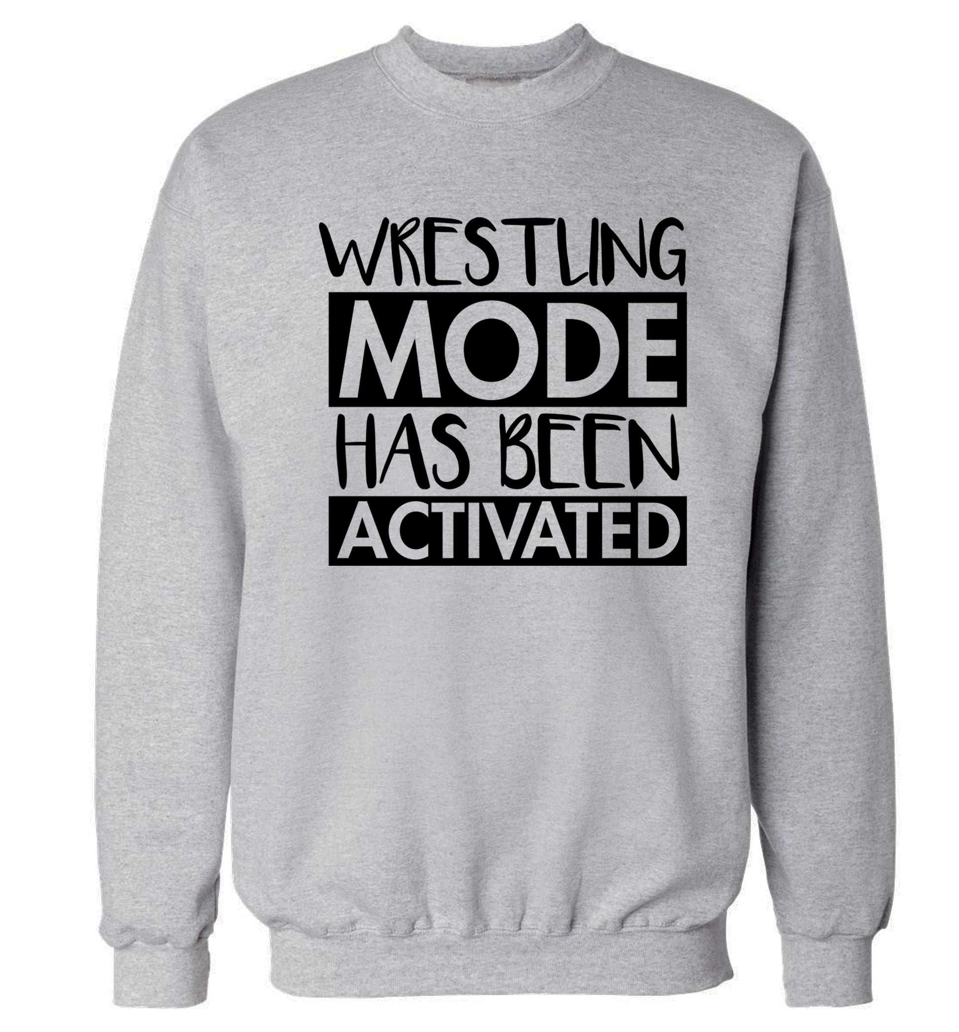 Wresting mode activated Adult's unisex grey Sweater 2XL