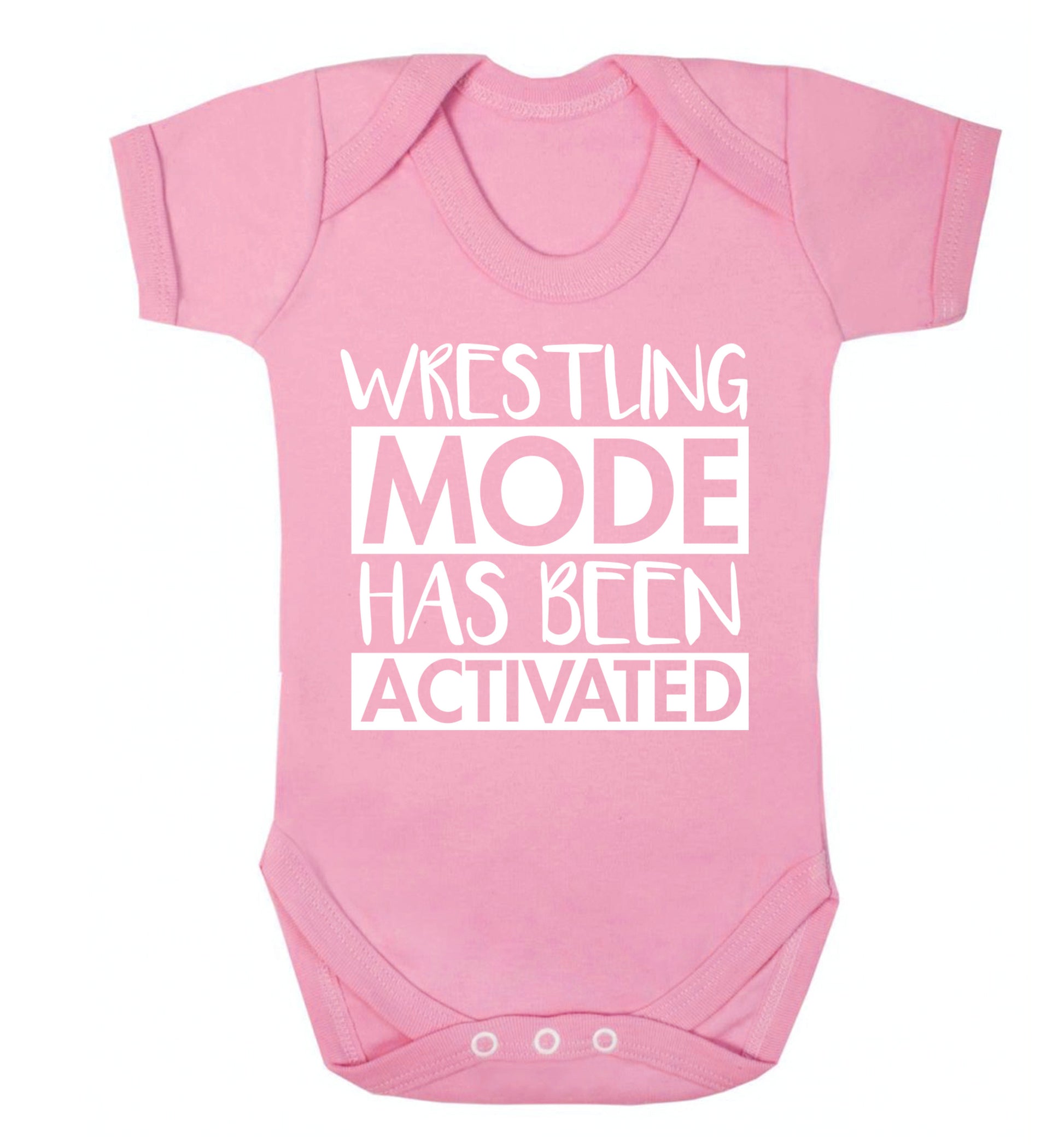 Wresting mode activated Baby Vest pale pink 18-24 months