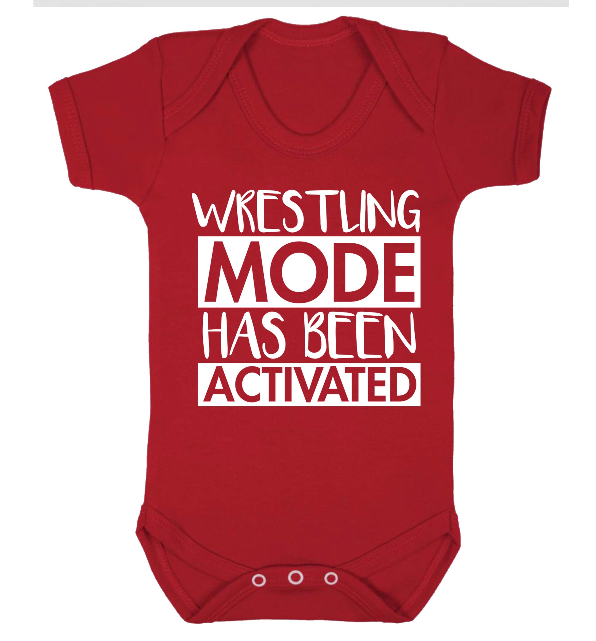 Wresting mode activated Baby Vest red 18-24 months