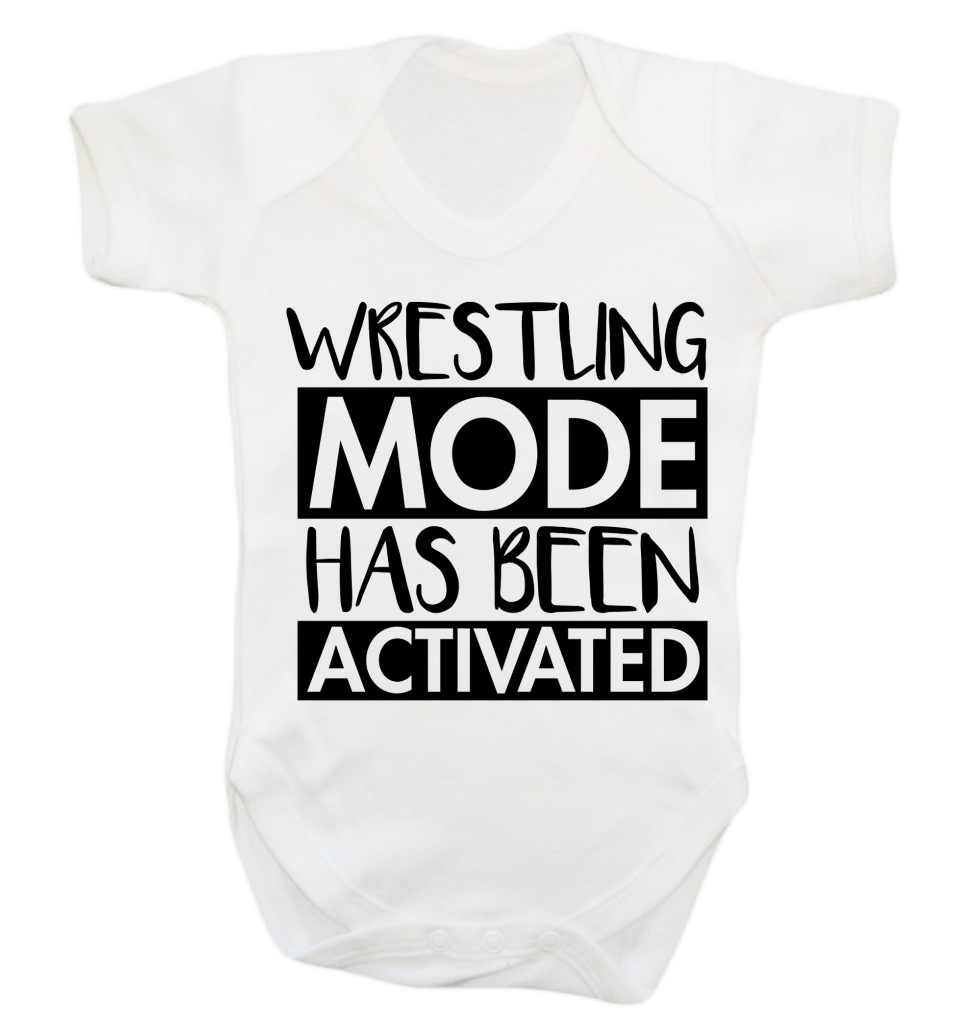 Wresting mode activated Baby Vest white 18-24 months