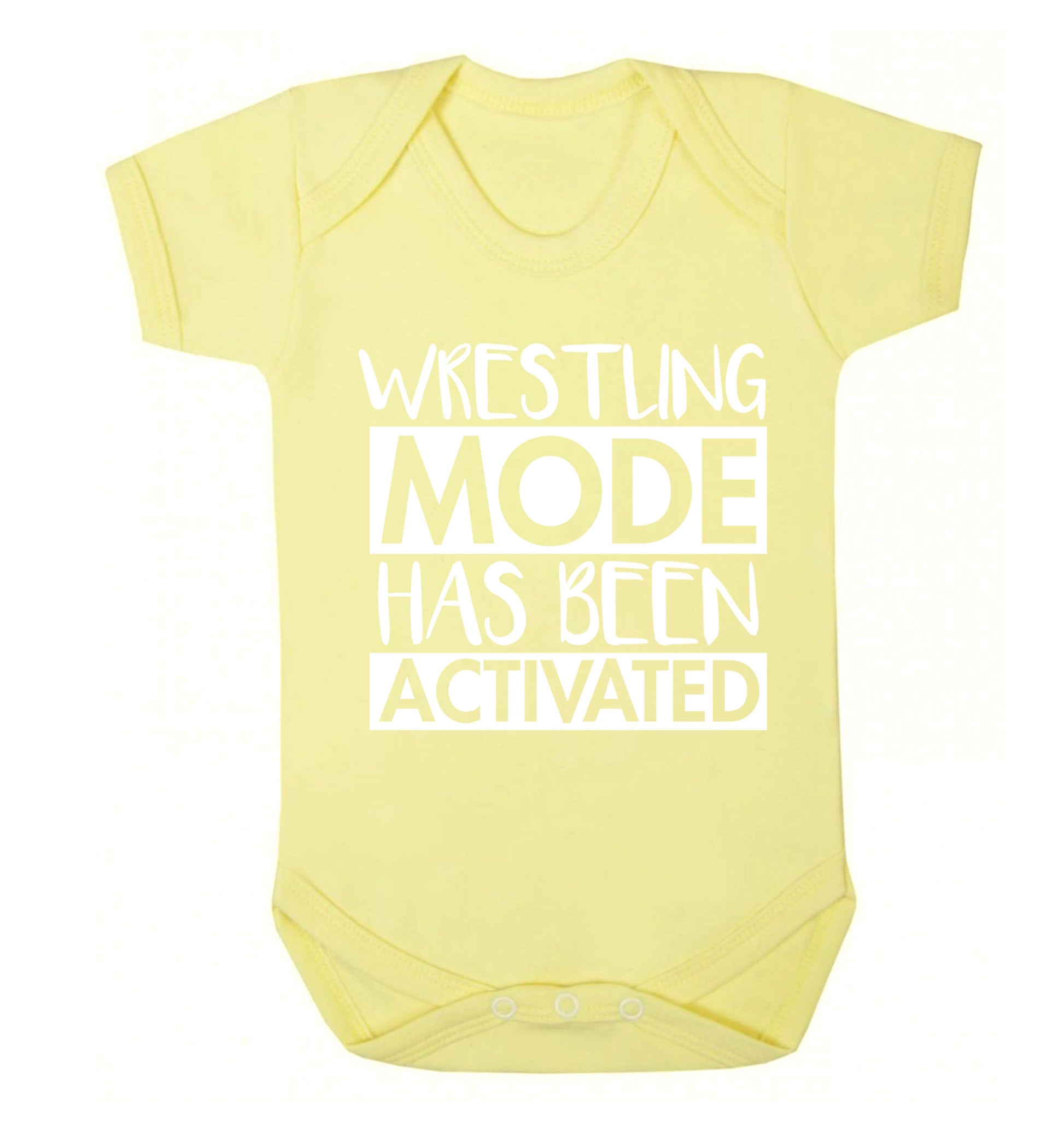 Wresting mode activated Baby Vest pale yellow 18-24 months