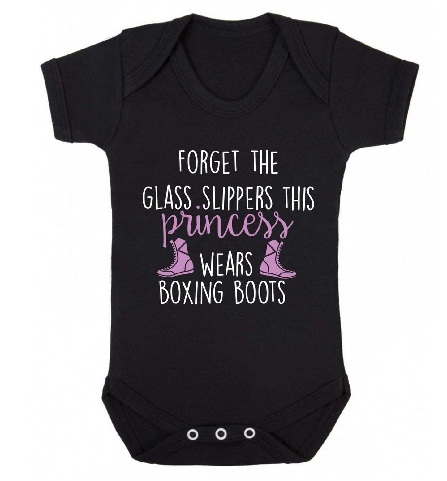 Forget the glass slippers this princess wears boxing boots Baby Vest black 18-24 months