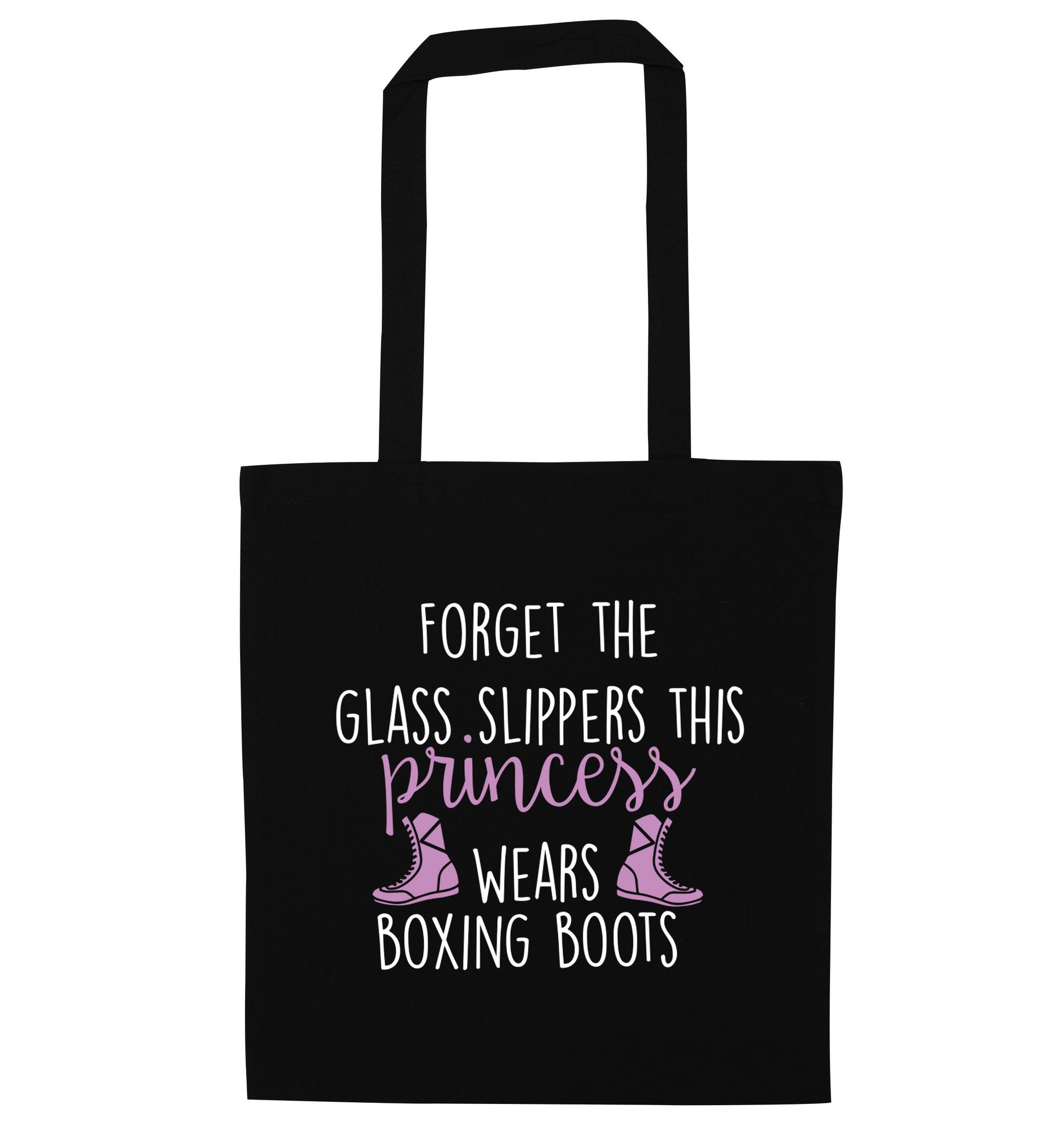 Forget the glass slippers this princess wears boxing boots black tote bag