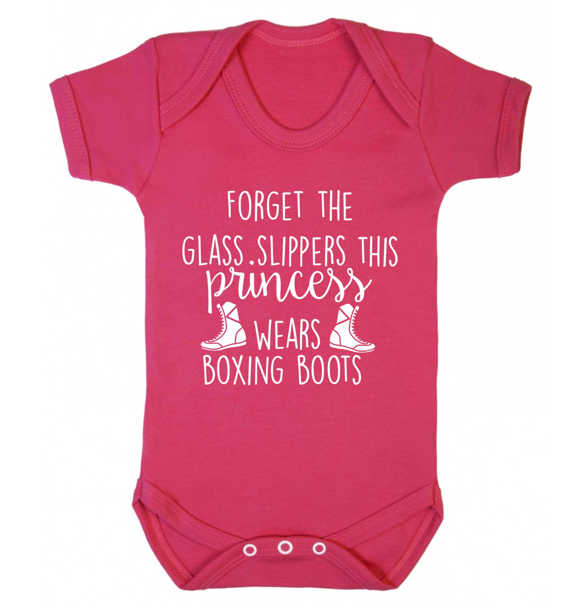 Forget the glass slippers this princess wears boxing boots Baby Vest dark pink 18-24 months