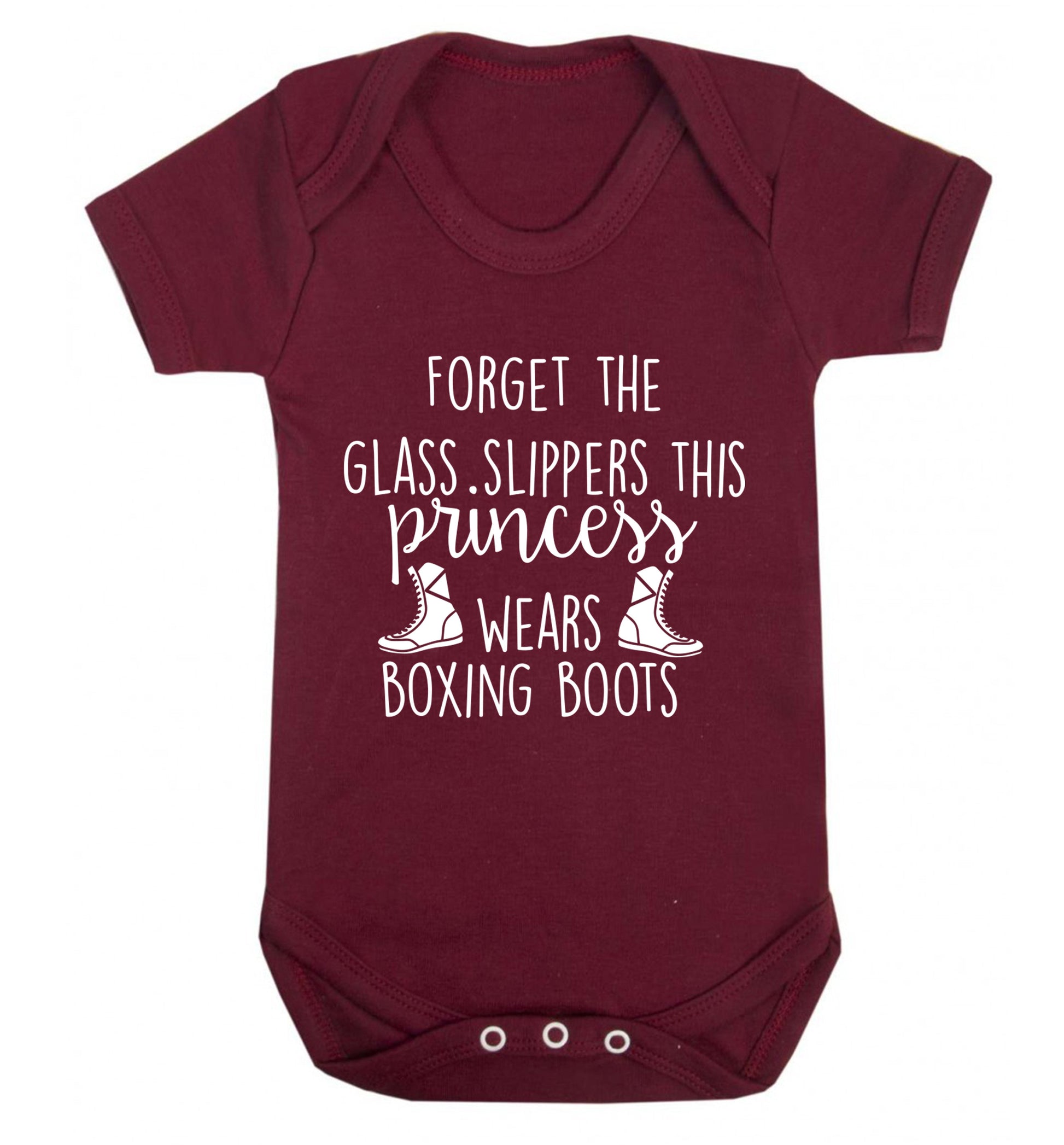 Forget the glass slippers this princess wears boxing boots Baby Vest maroon 18-24 months