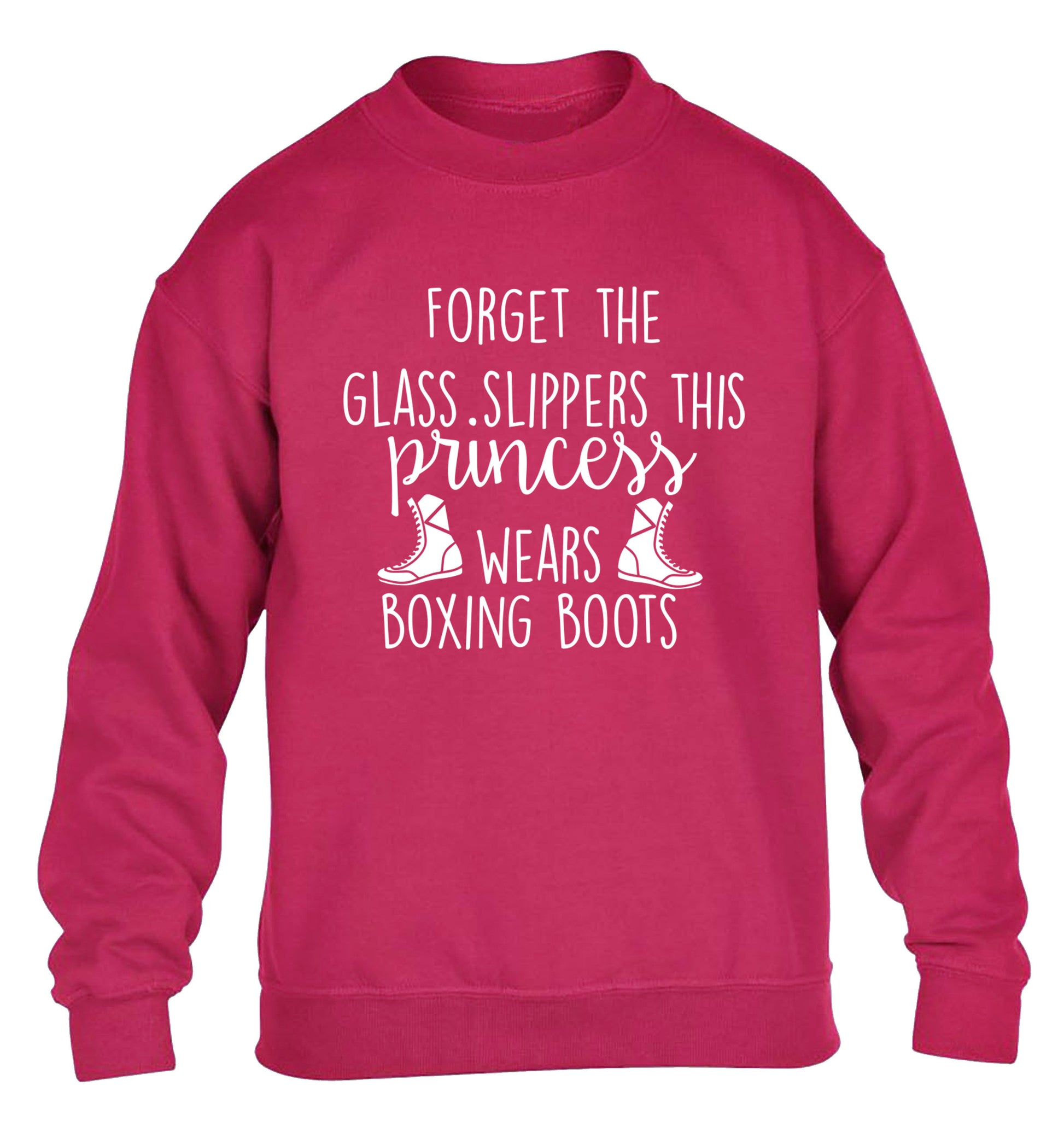 Forget the glass slippers this princess wears boxing boots children's pink sweater 12-14 Years