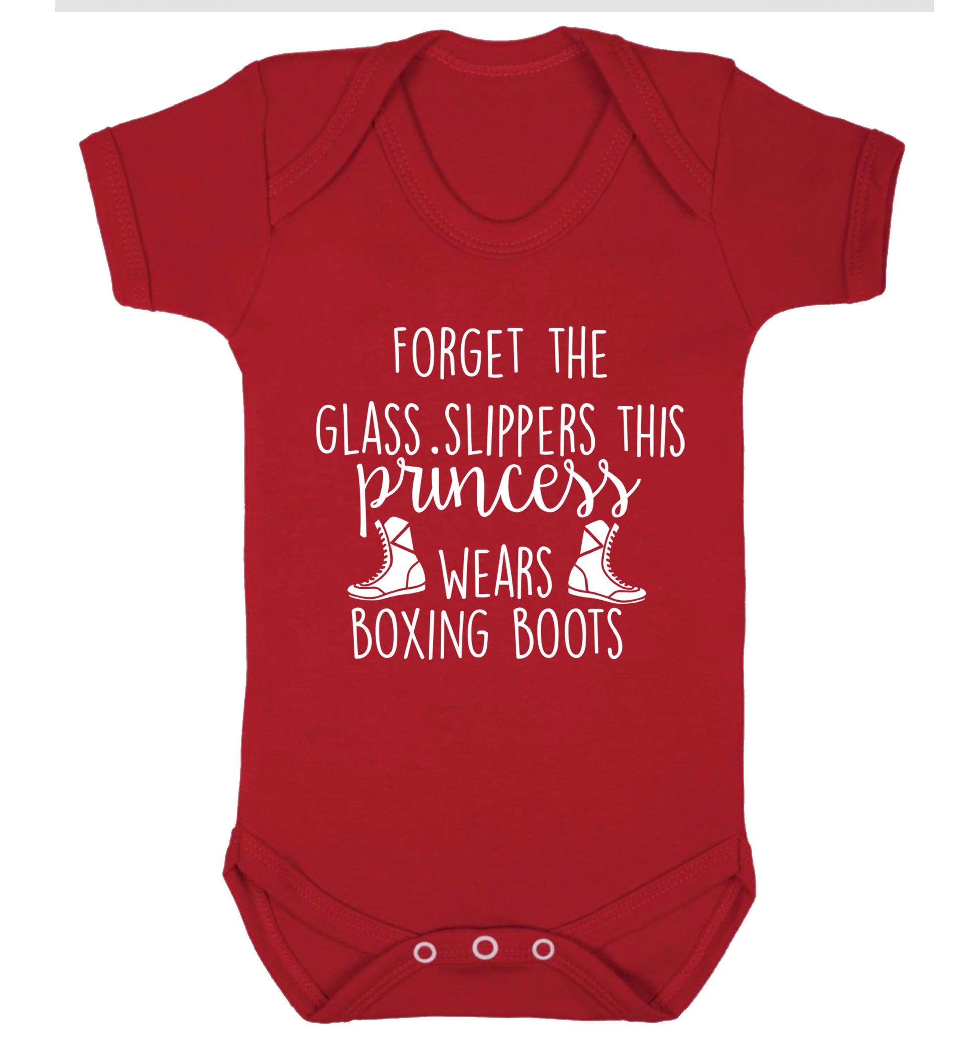 Forget the glass slippers this princess wears boxing boots Baby Vest red 18-24 months