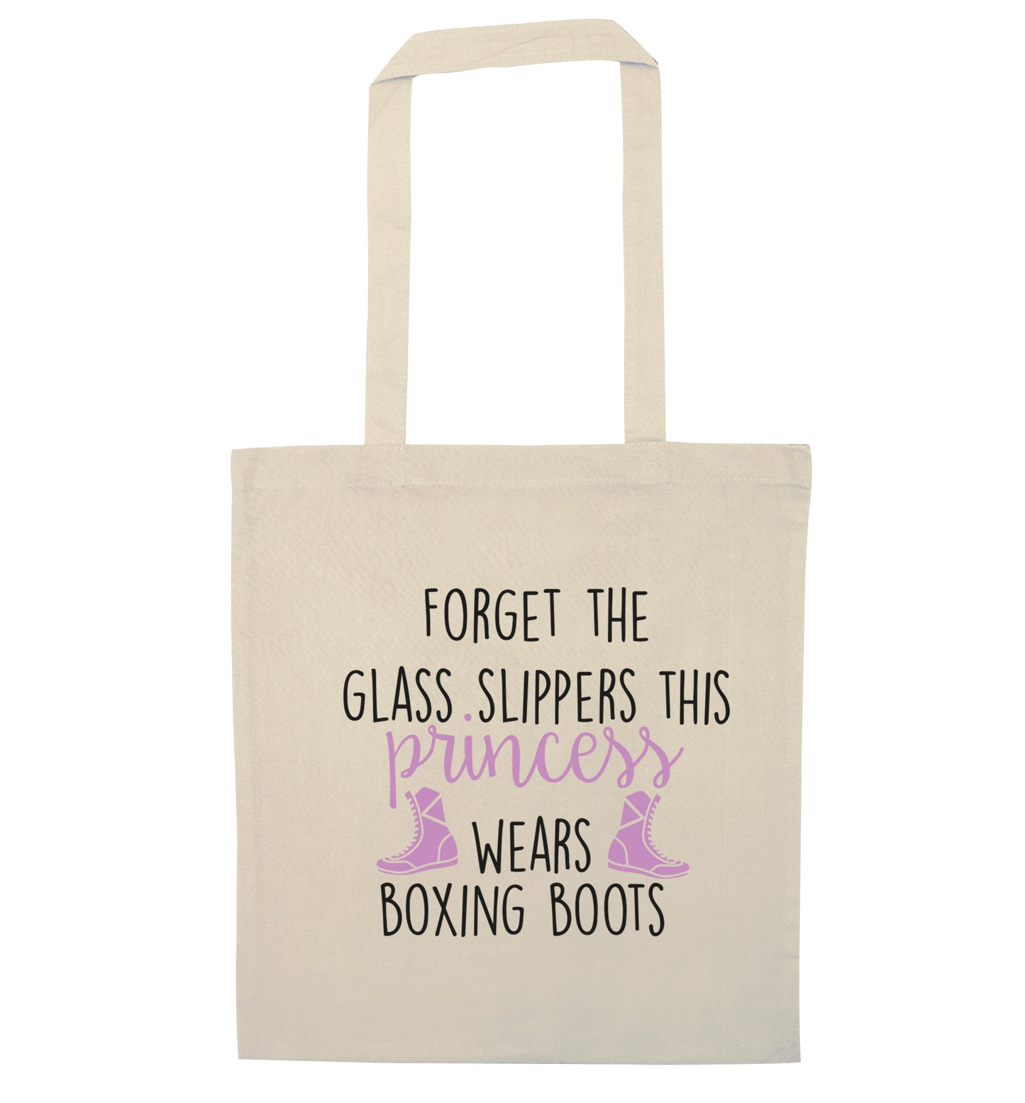 Forget the glass slippers this princess wears boxing boots natural tote bag
