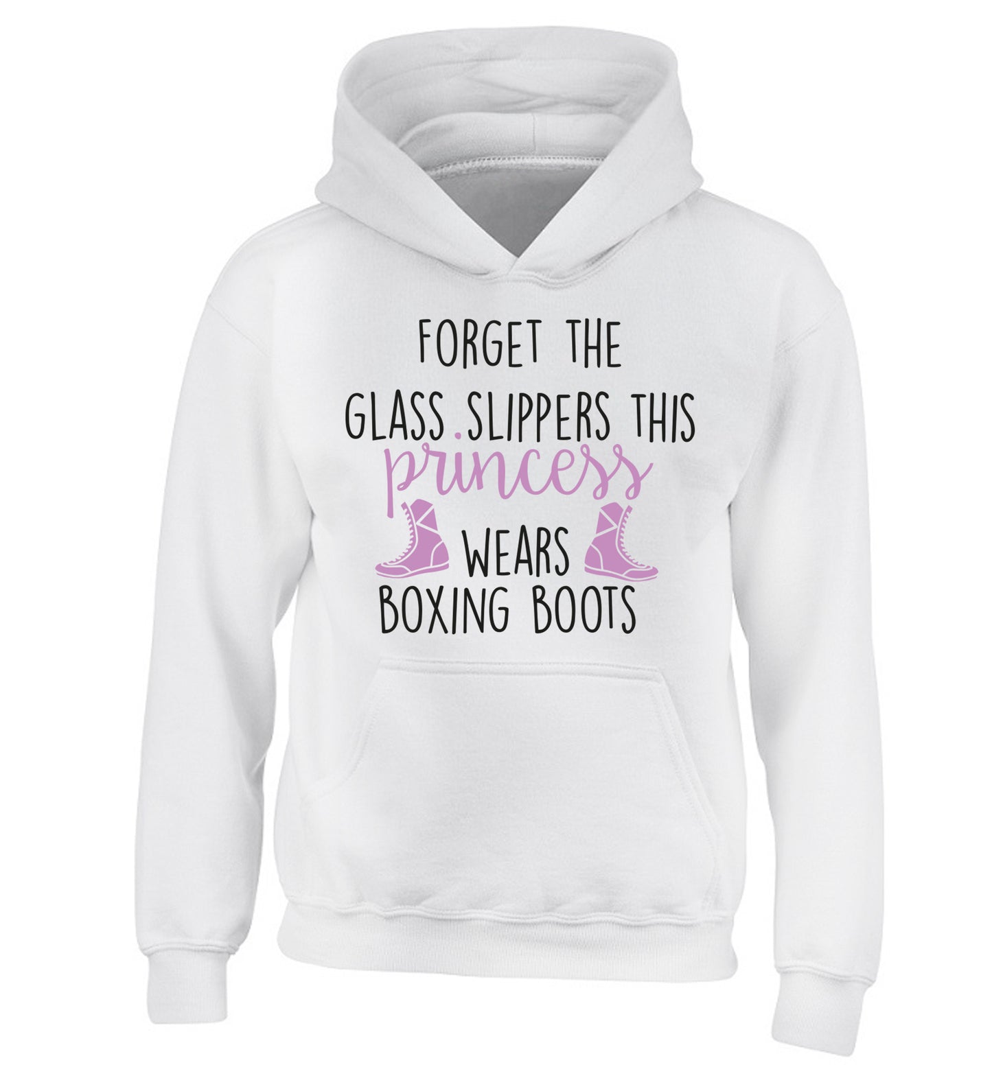 Forget the glass slippers this princess wears boxing boots children's white hoodie 12-14 Years