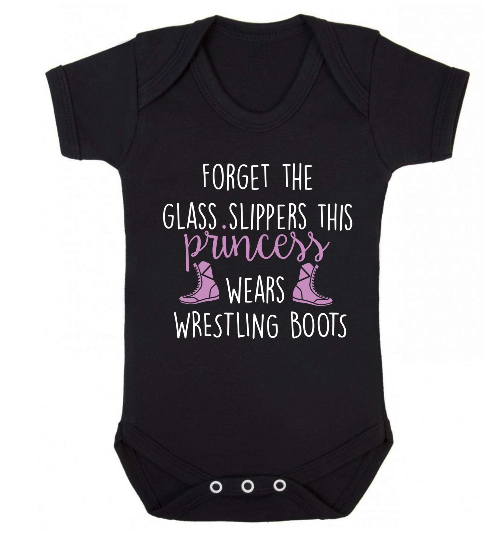 Forget the glass slippers this princess wears wrestling boots Baby Vest black 18-24 months