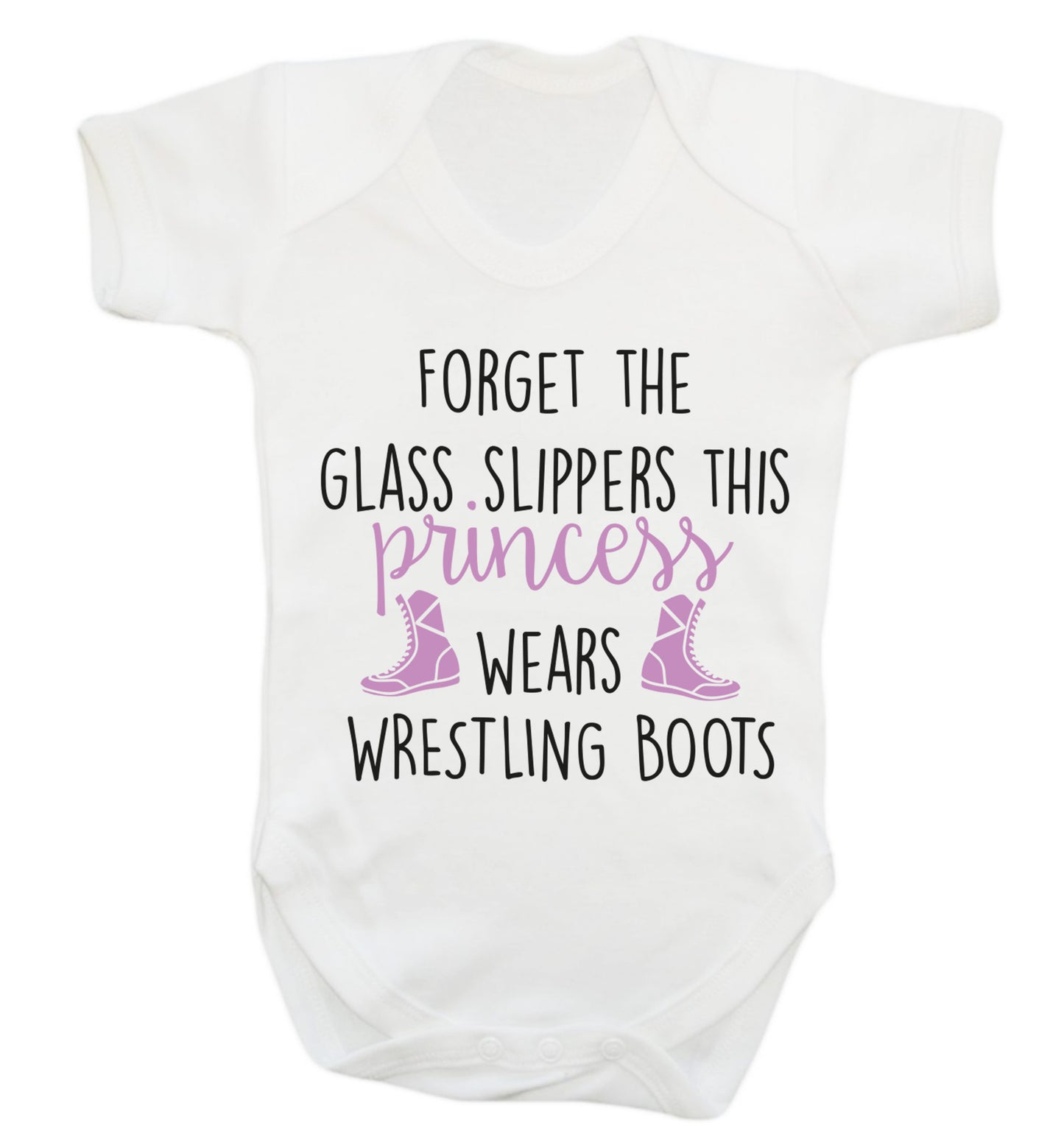 Forget the glass slippers this princess wears wrestling boots Baby Vest white 18-24 months