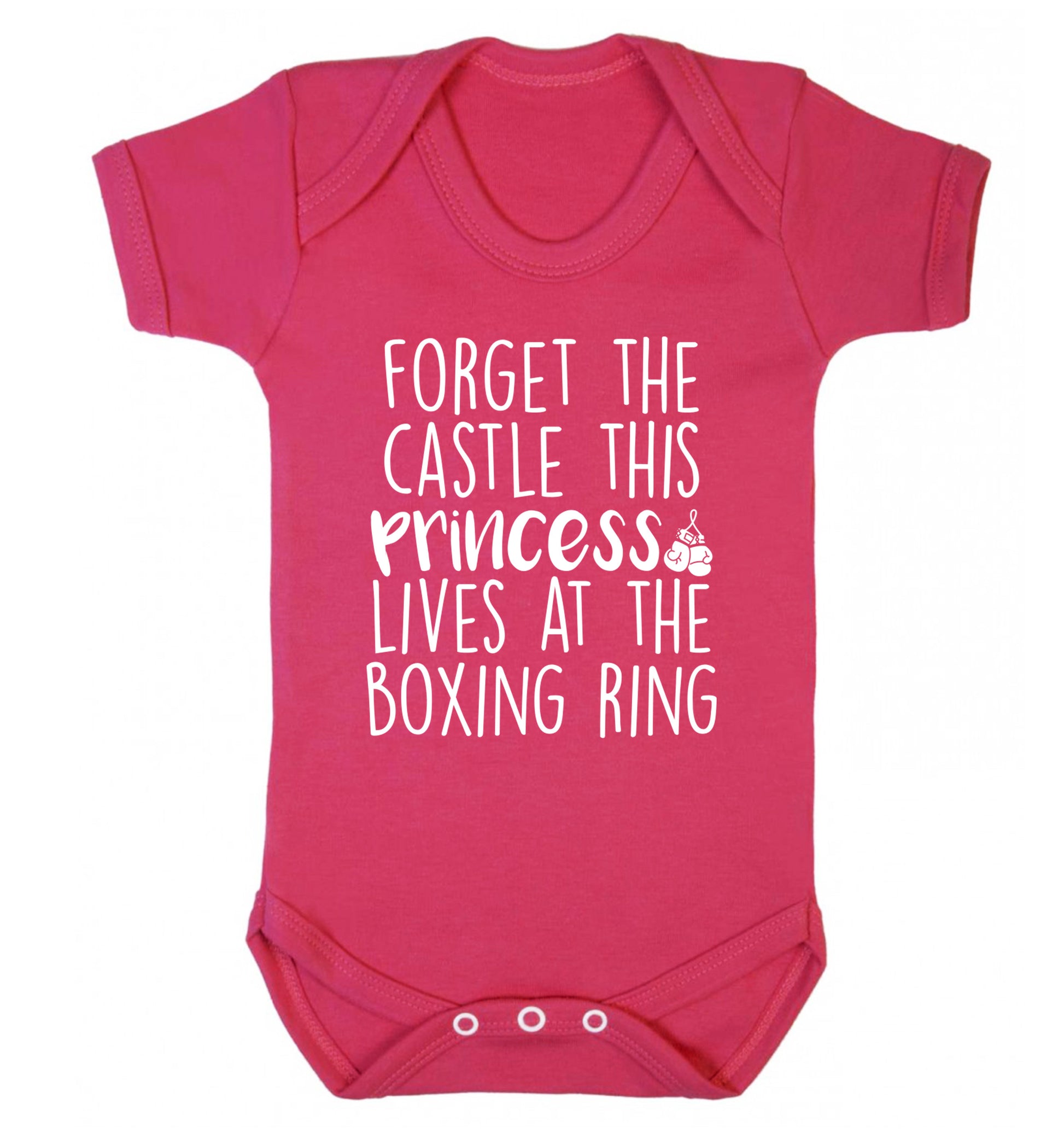 Forget the castle this princess lives at the boxing ring Baby Vest dark pink 18-24 months
