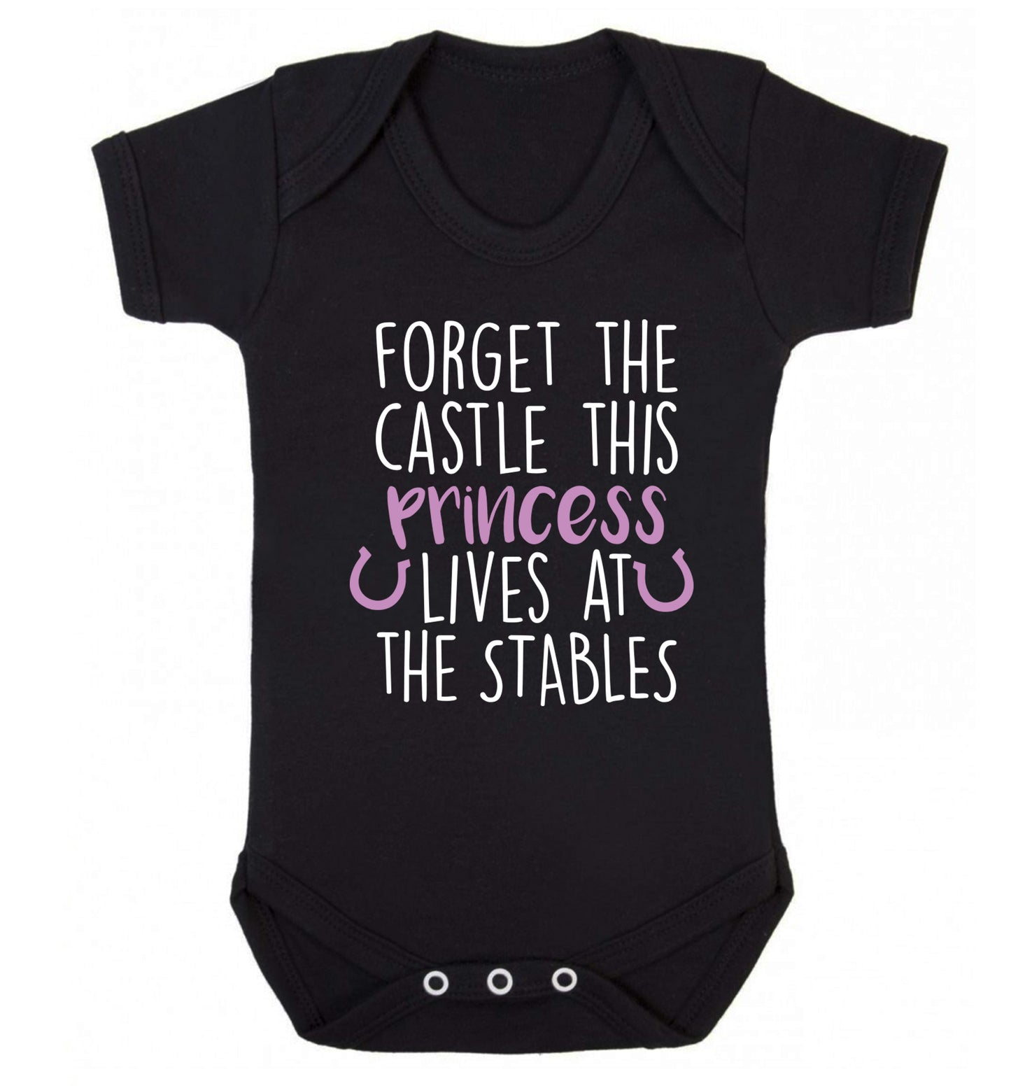 Forget the castle this princess lives at the stables Baby Vest black 18-24 months