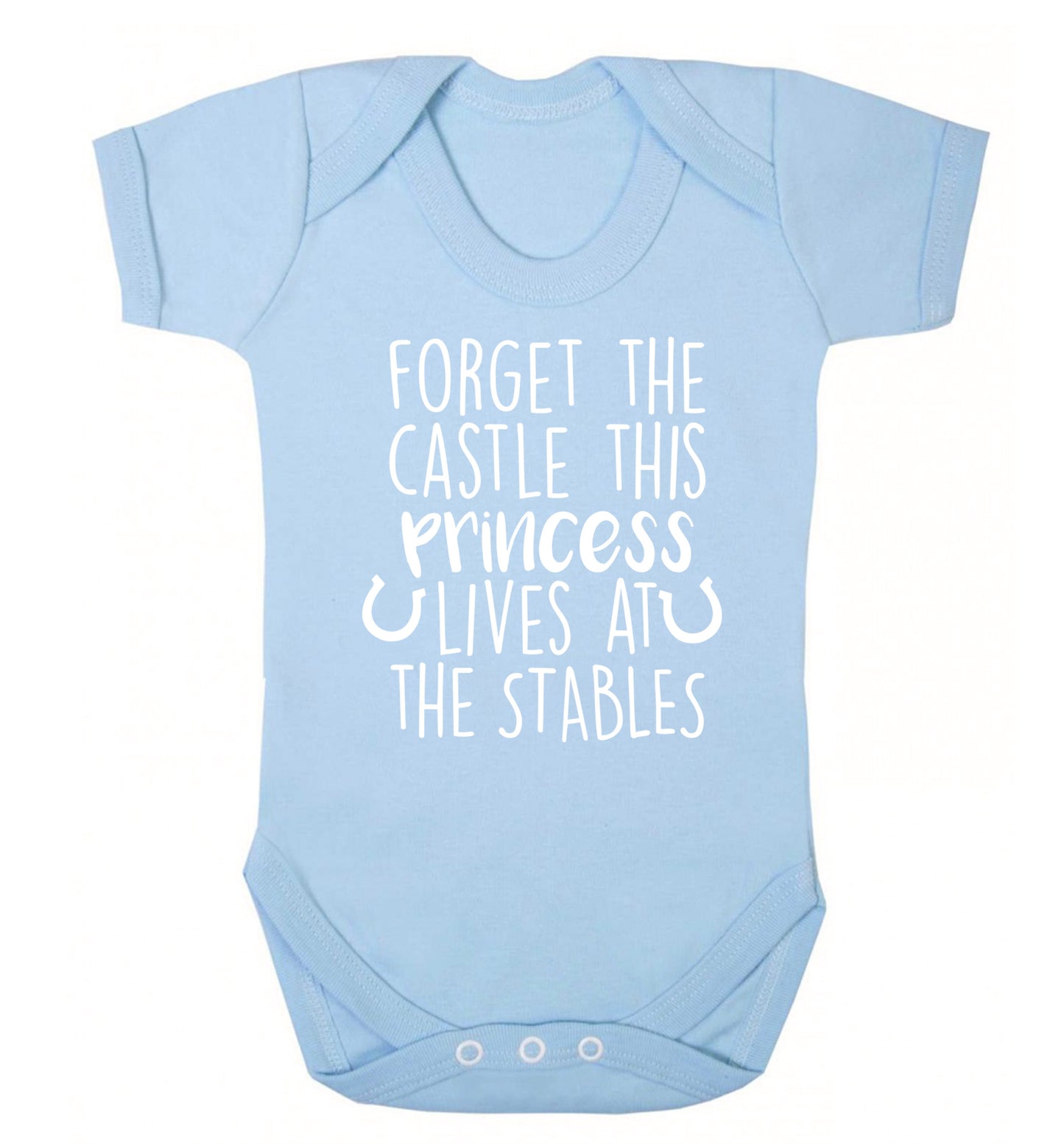 Forget the castle this princess lives at the stables Baby Vest pale blue 18-24 months